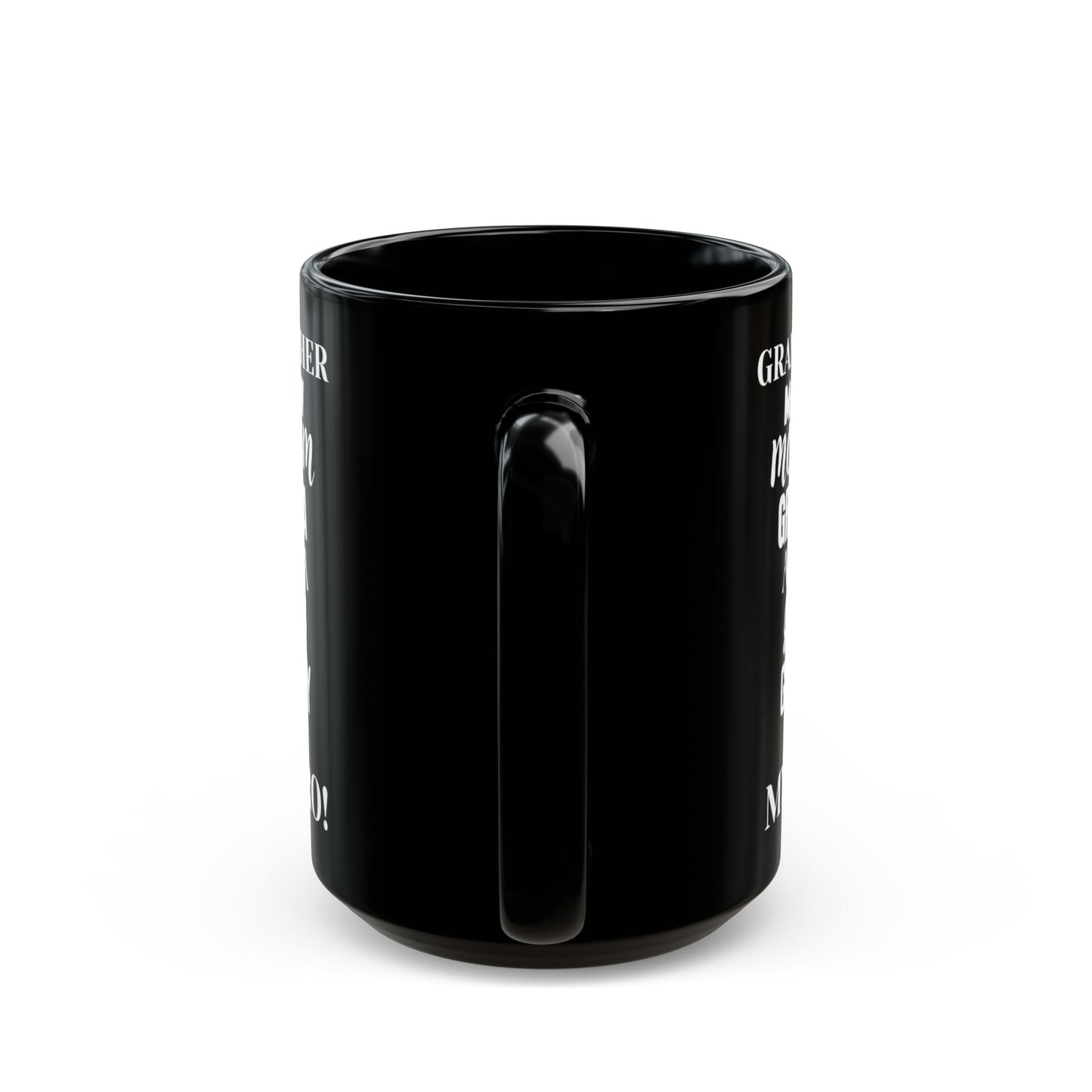"Grandmother-My Hero" Black 15 oz  Mug , comic book style