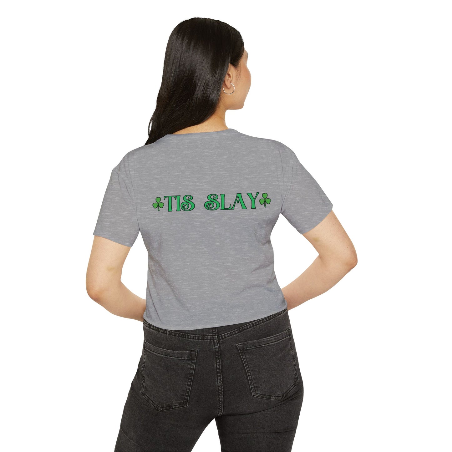 Women's Crop Top — "Tis Slay" St. Patrick's Day Festival Tee