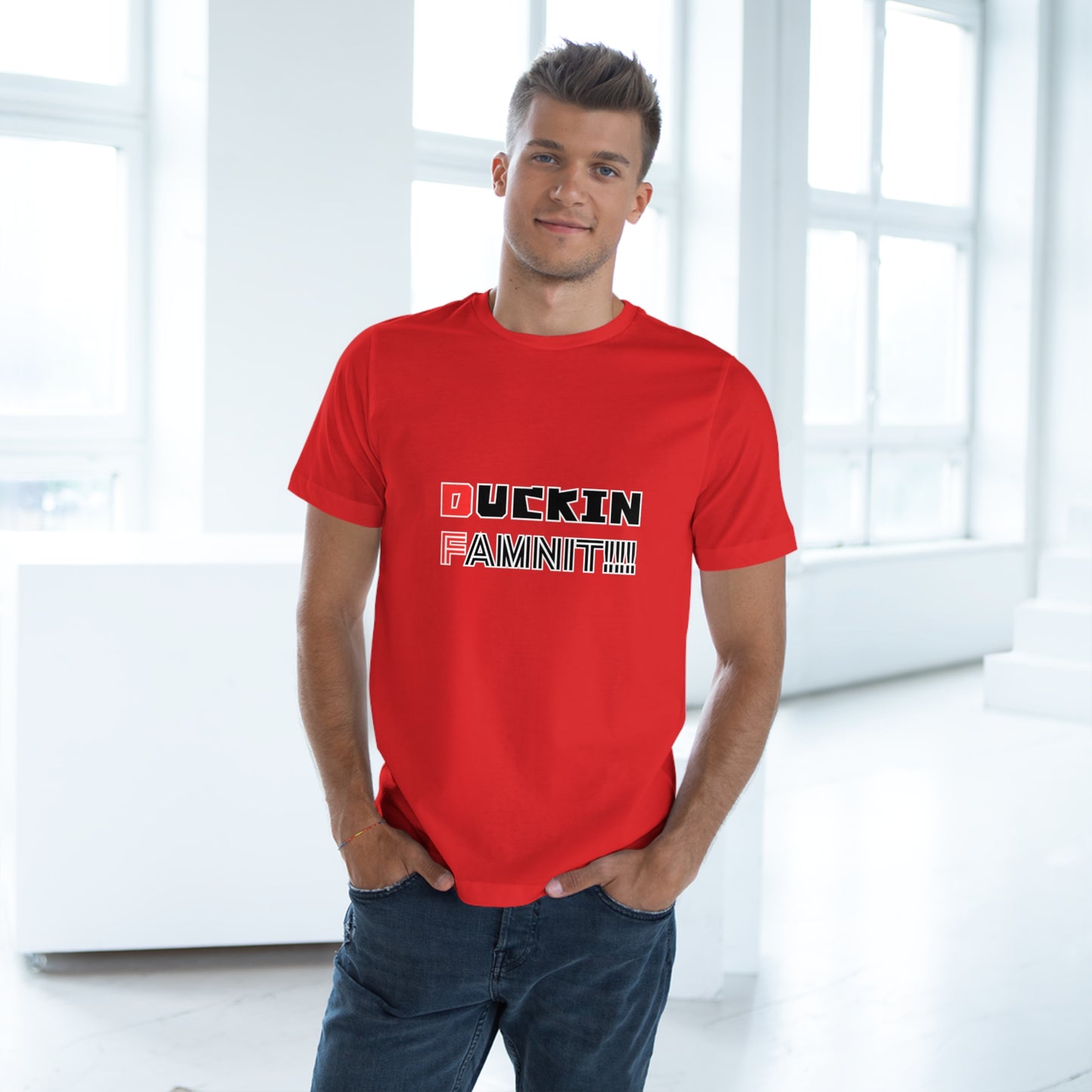"DUCKIN FAMNIT!!!" Unisex T-shirt