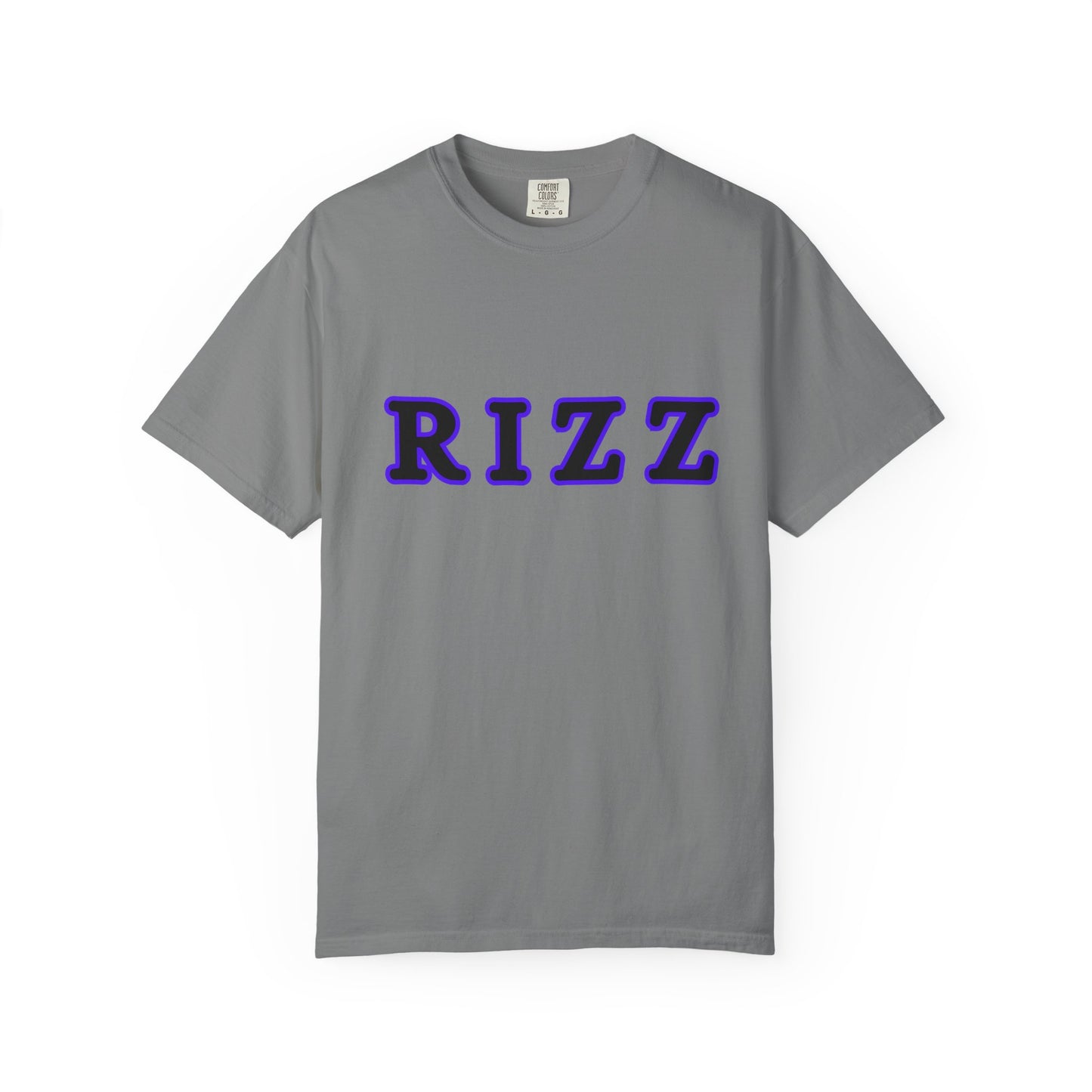 "RIZZ"  our custom designed Unisex T-shirt  with front and back graphics. A Trendy Acronym Tee that is sure to get attention!