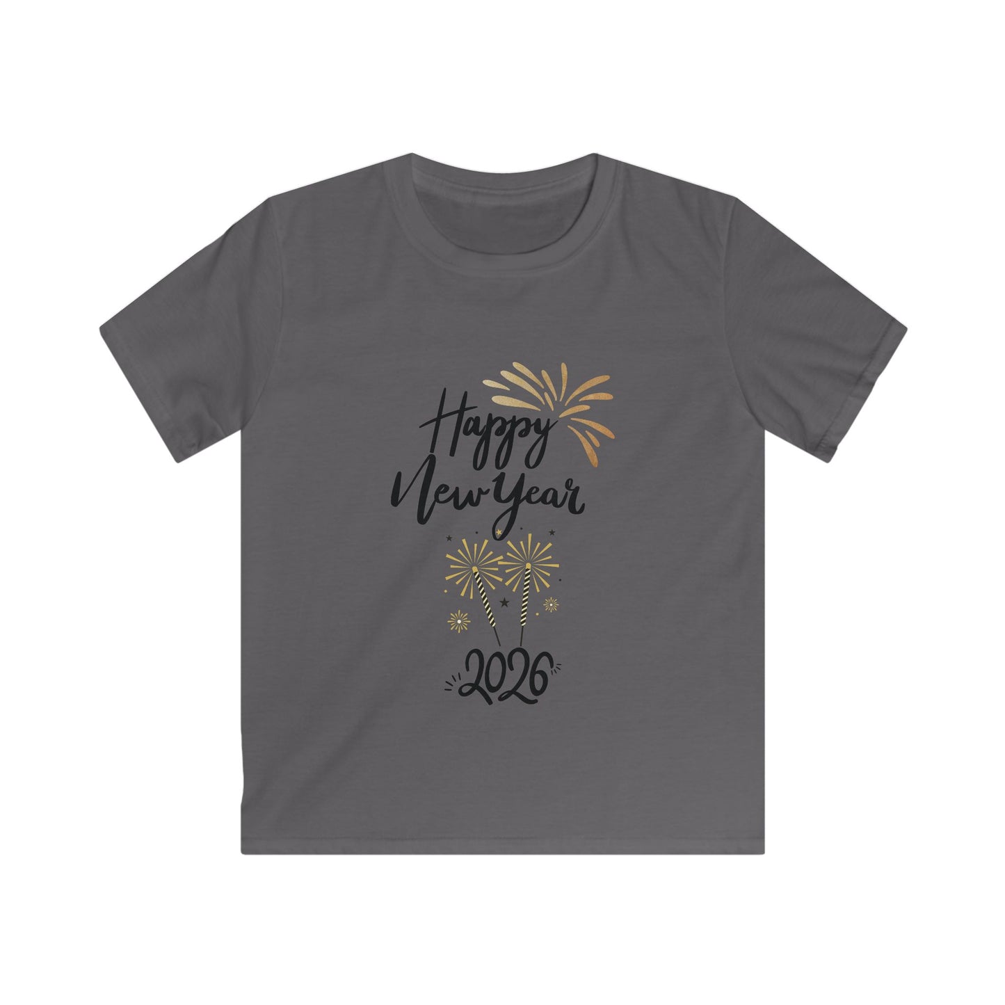 "Happy New Year 2026-Fireworks"  Kid's New Years Tee