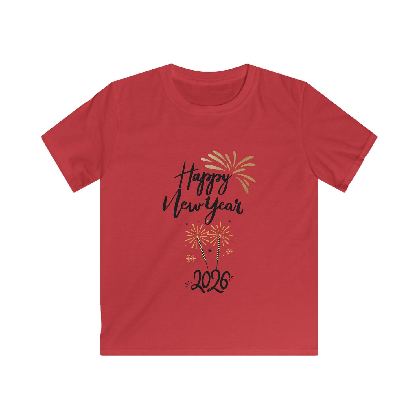 "Happy New Year 2026-Fireworks"  Kid's New Years Tee