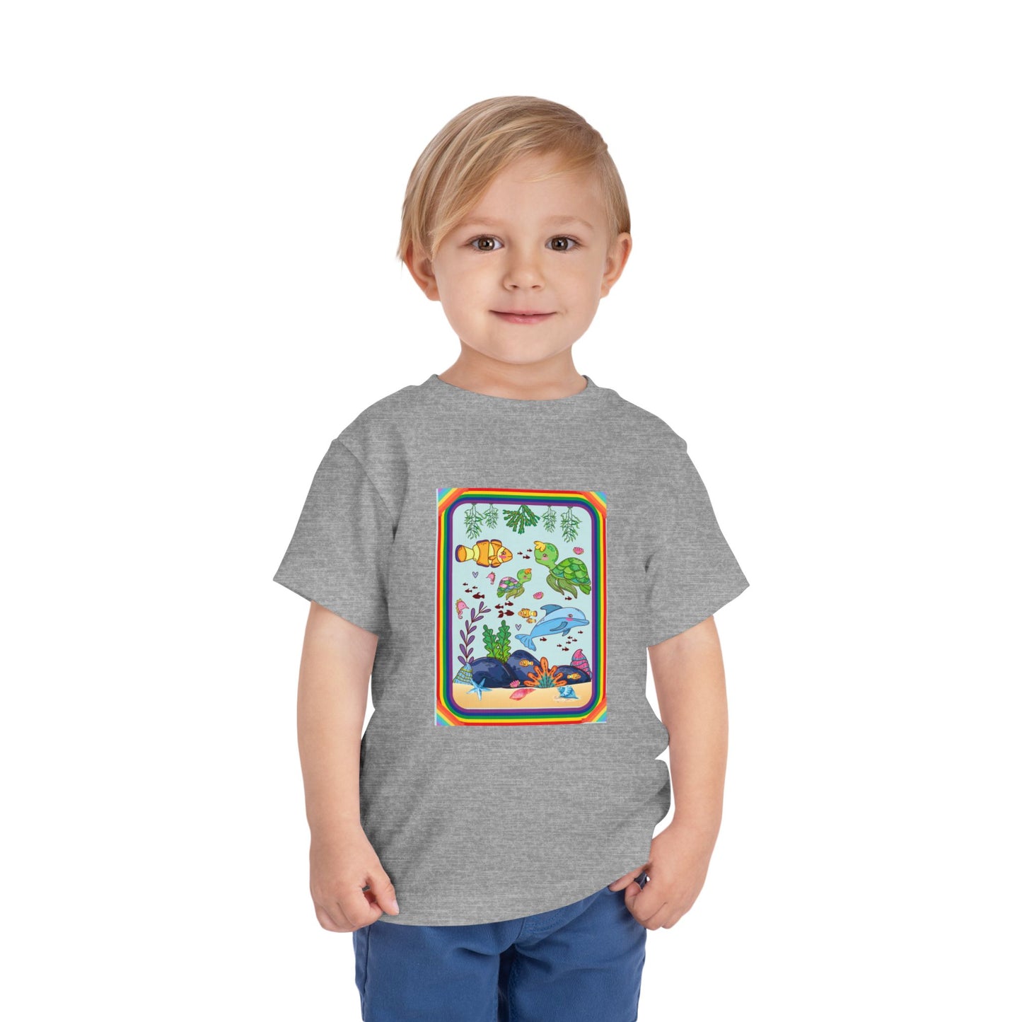 Toddler Tee — Colorful Underwater Sea Life Graphic