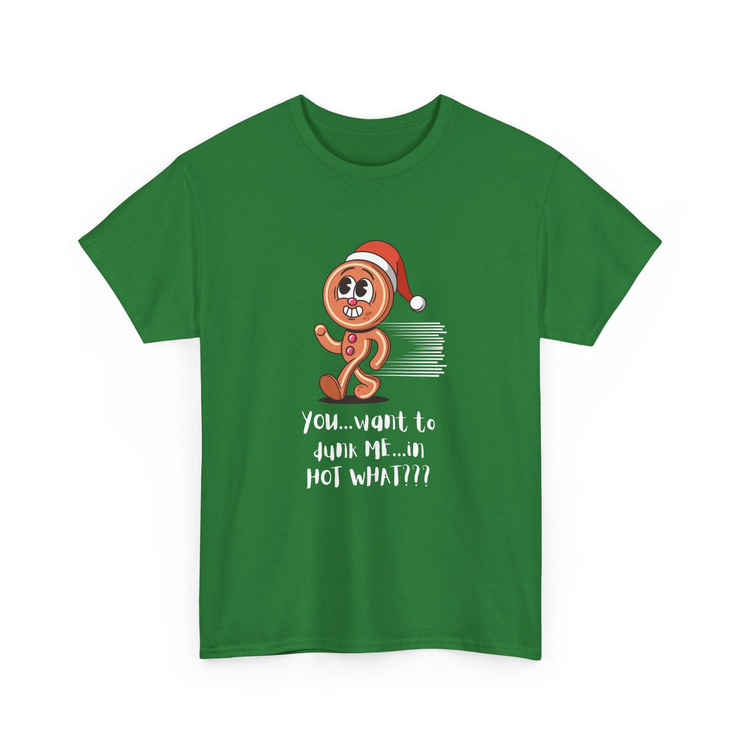 "Running Gingerbread Man" Unisex Heavy Cotton Tee