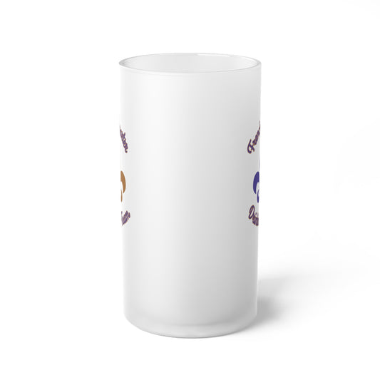 Frosted Glass Beer Mug — Retro Cheers & Brew Design