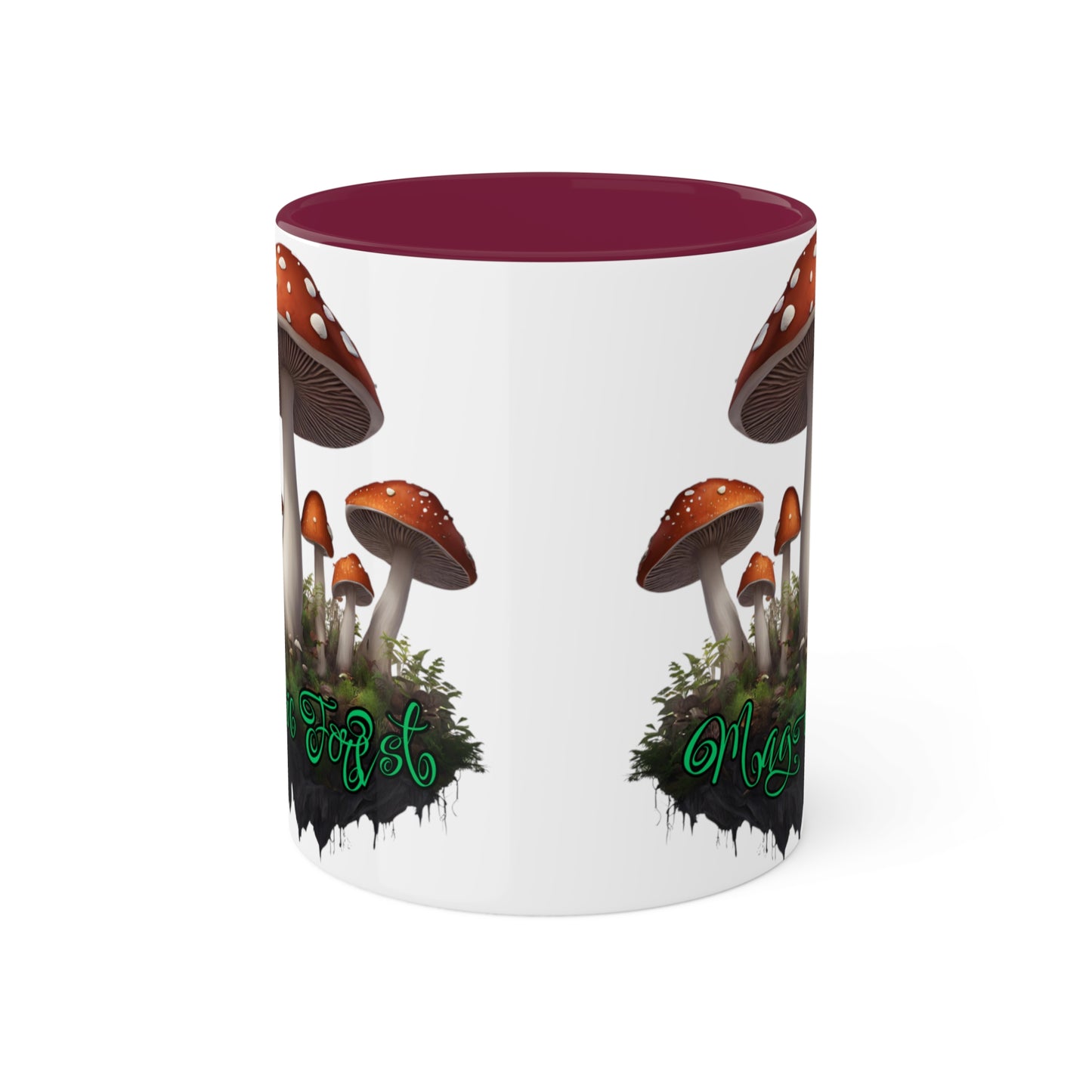 "Floating Magic Forest"  White with Colorful Accents, 11 oz Mug