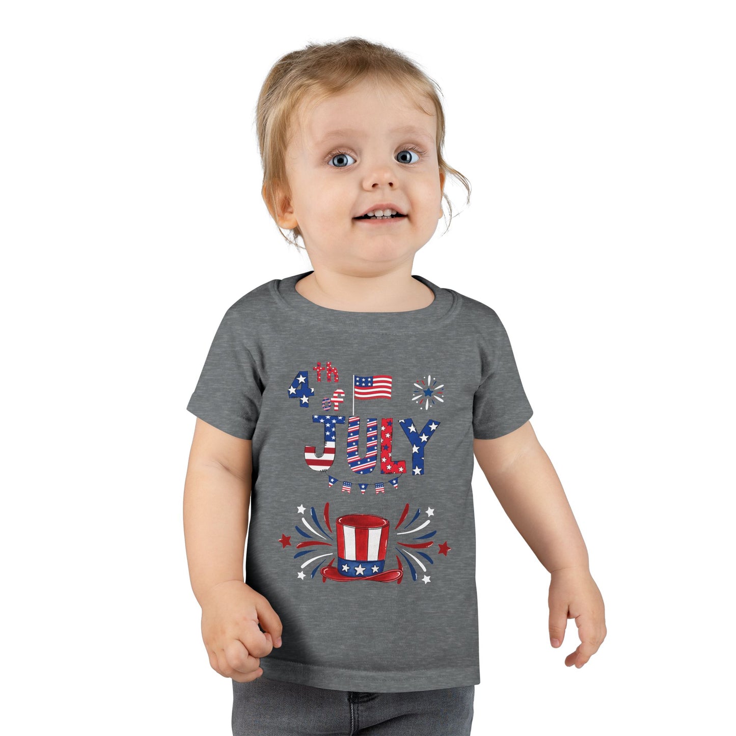 4th of July Toddler T-Shirt — Patriotic USA Stars & Stripes