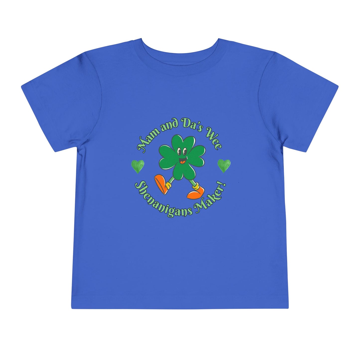Toddler Tee — "Mam And Da's Wee Shenanigan's Maker" Shamrock St. Patrick’s Day Shirt