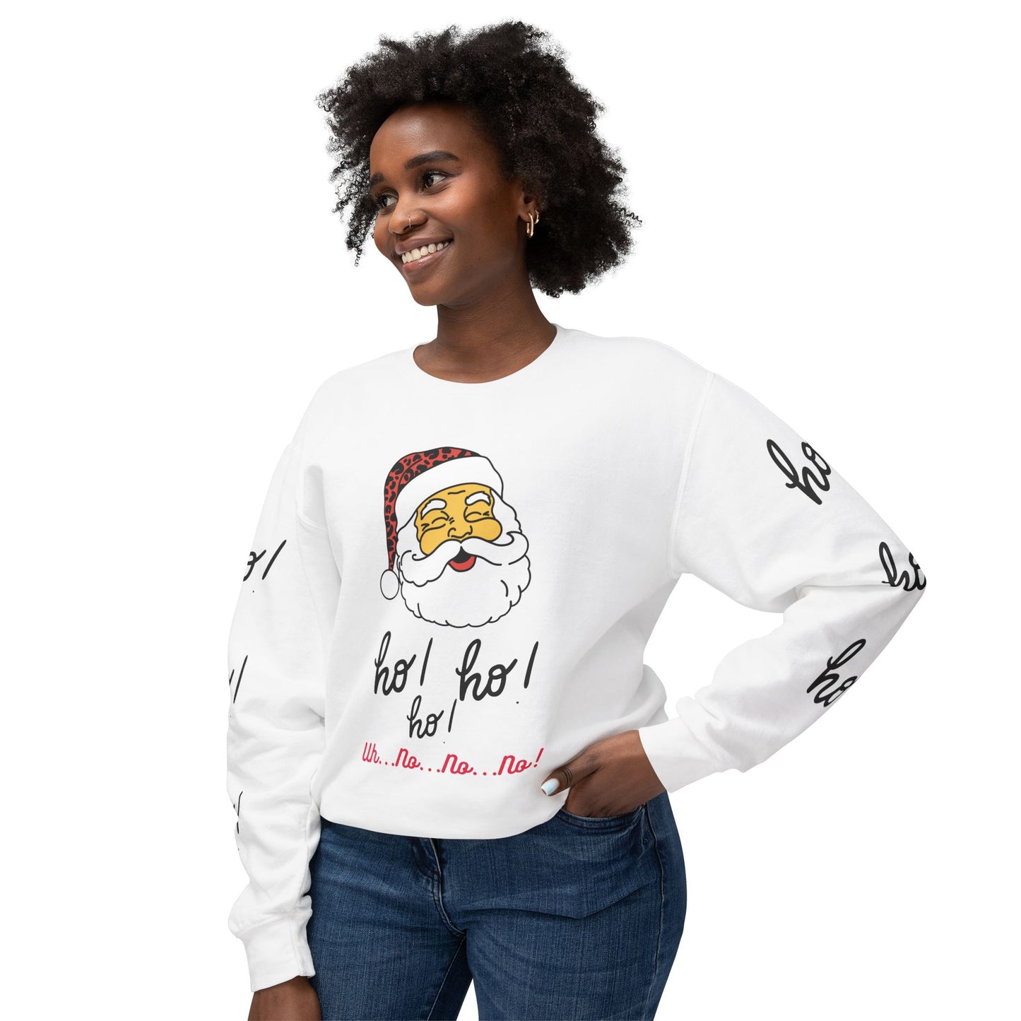 "Ho! HO! HO!-Fully Loaded" Unisex Lightweight Crewneck Sweatshirt