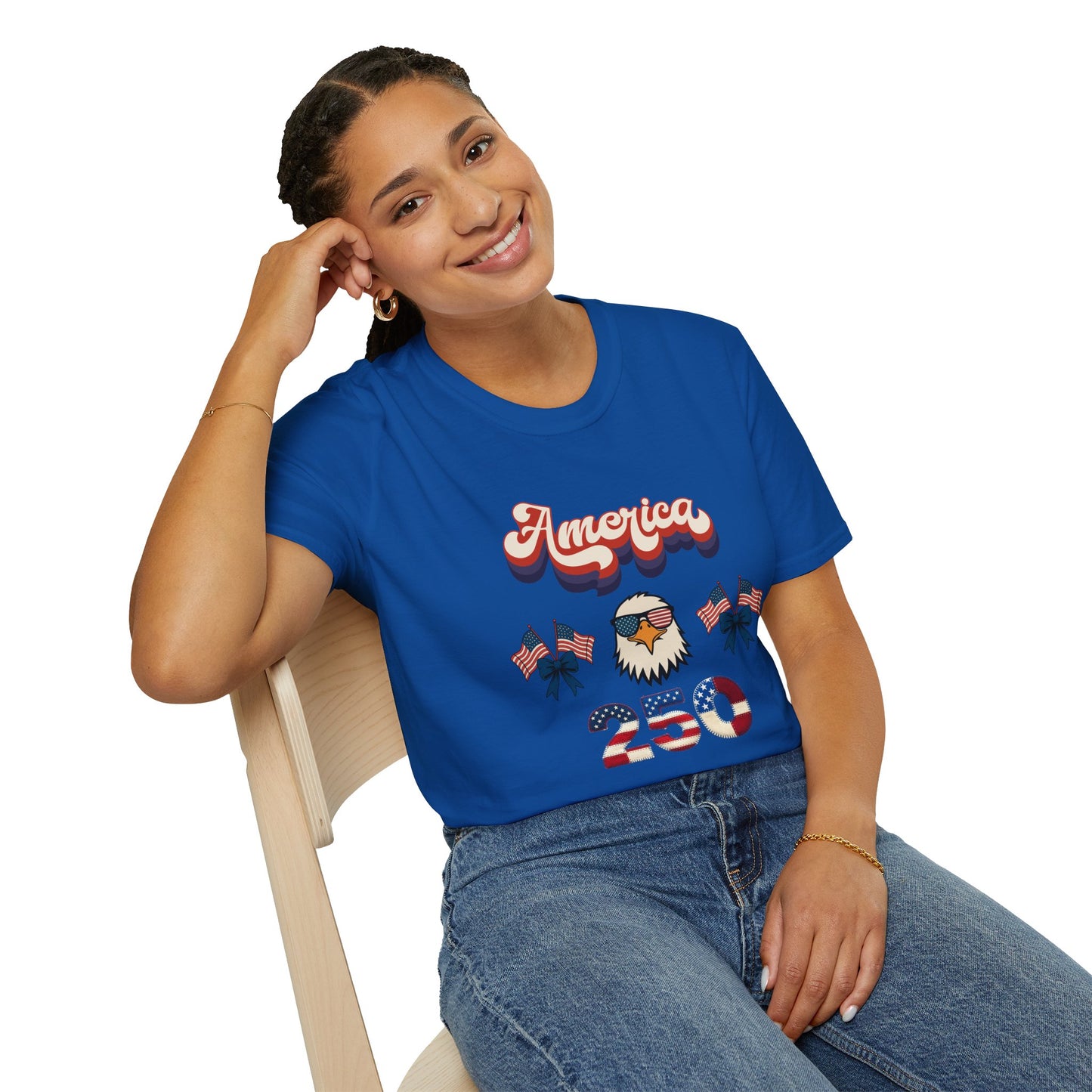 Patriotic " Retro Cool America Eagle 250"  Unisex T-Shirt