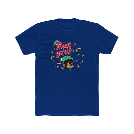 Treat Yo’Elf Ladies Christmas T‑Shirt — Cute& Sassy Elf Graphic Holiday Tee