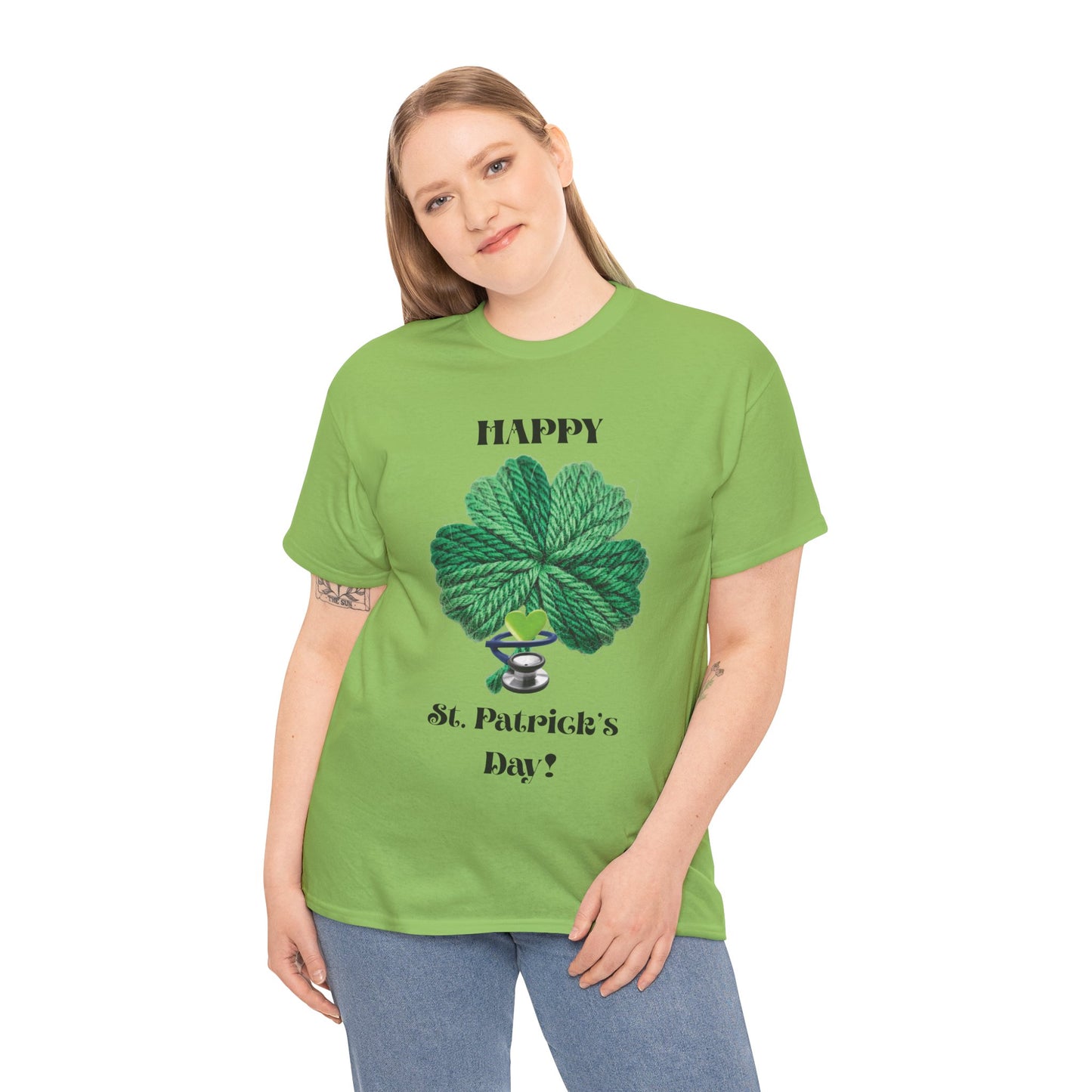 St. Patrick's Day Trendy Shamrock Unisex Tee — "Happy St. Patrick's Day!" (Health Care Professionals)