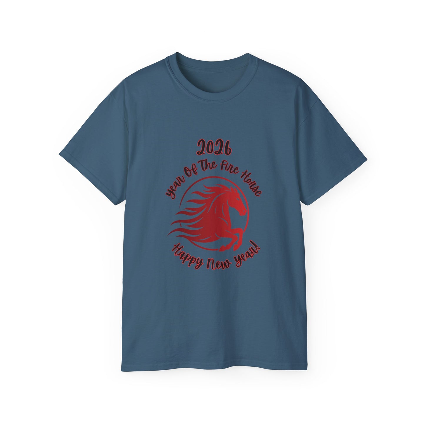 2026 "Year of the Horse" Tee — "Happy New Year" Lunar/ Chinese New Year, Unisex Adult T-Shirt