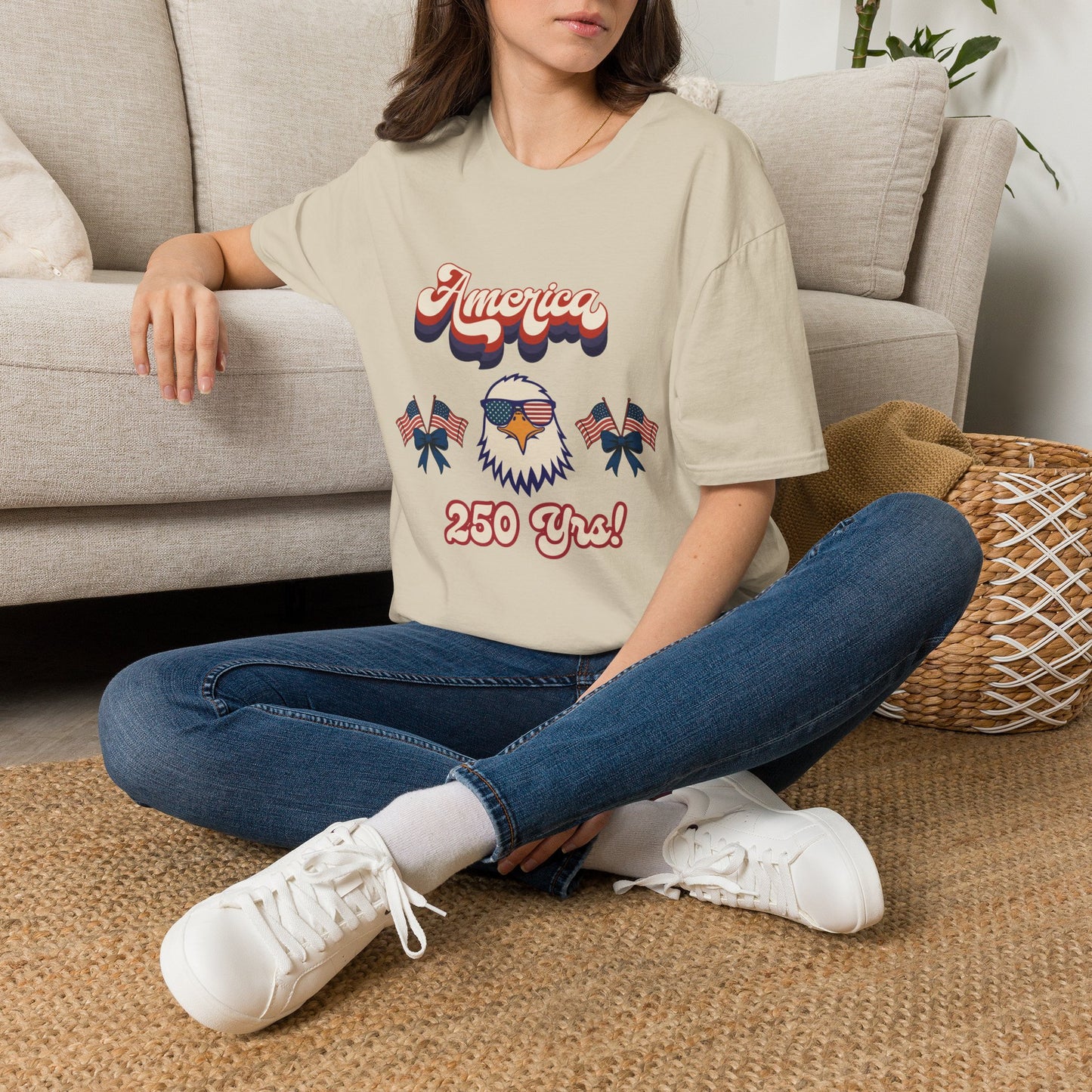 Retro Eagle 4th of July Patriotic T-Shirt — America 250 Years Tee