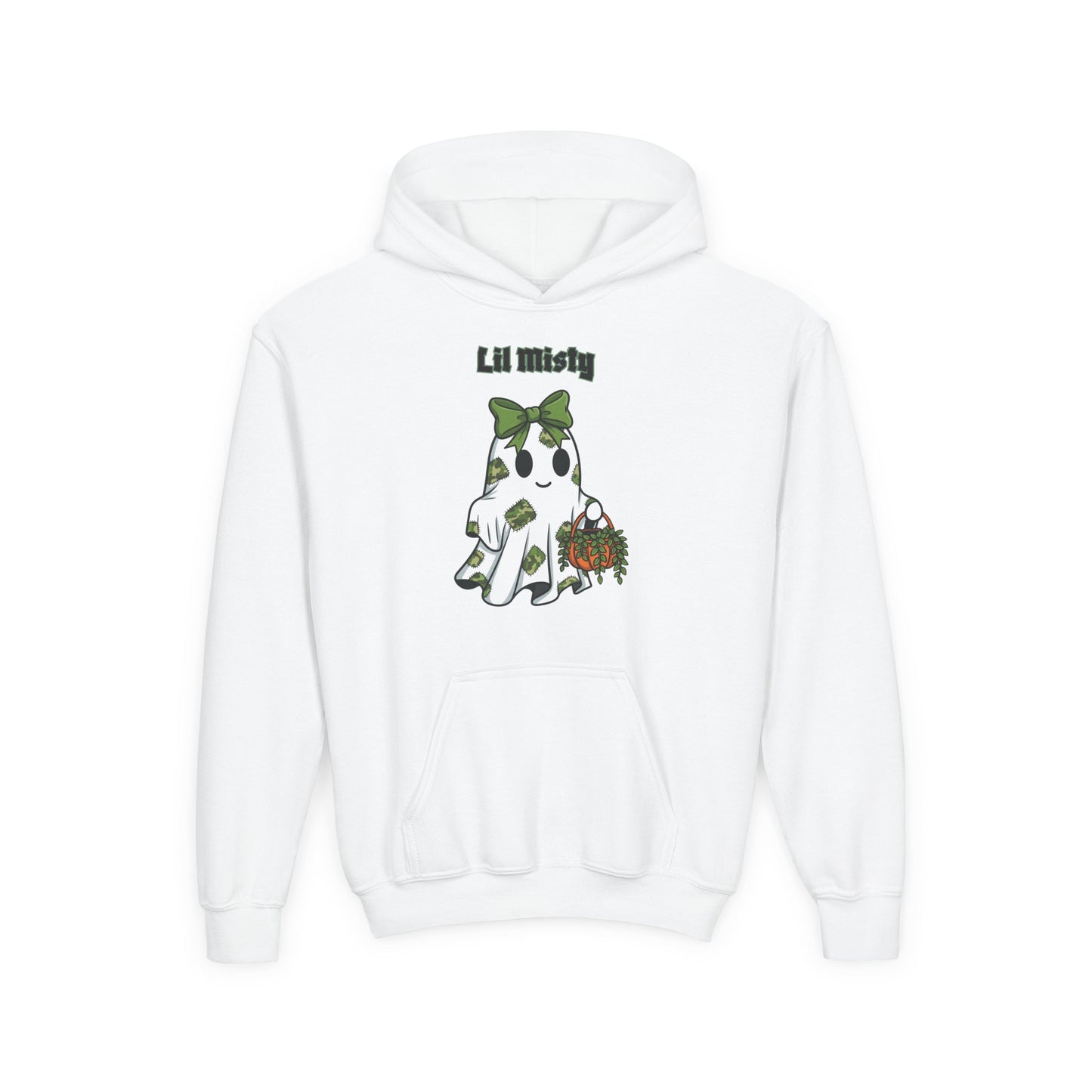 "Lil Misty" Ghost Design, Cute Youth Halloween Hoodie Sweatshirt