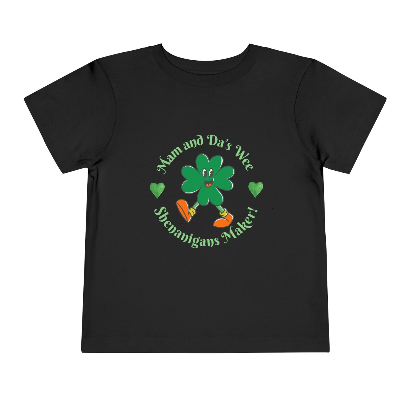 Toddler Tee — "Mam And Da's Wee Shenanigan's Maker" Shamrock St. Patrick’s Day Shirt