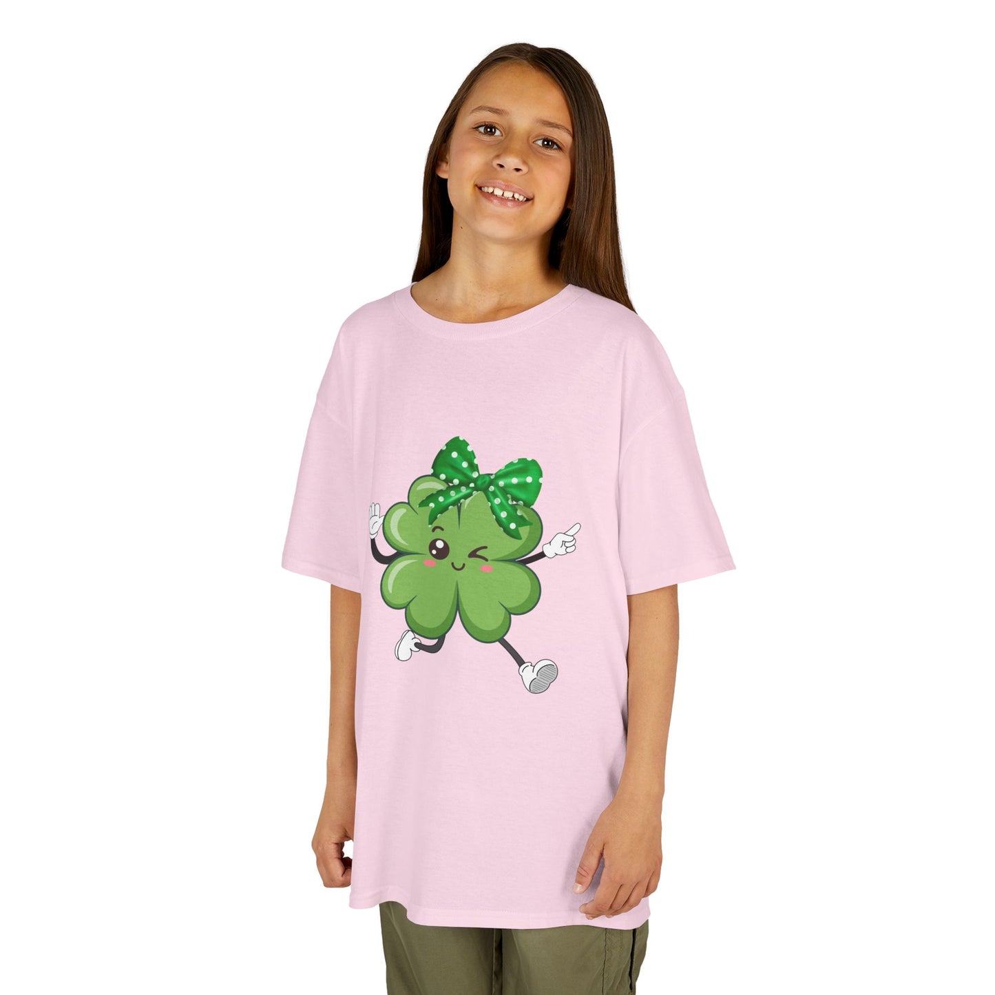 Cute "Dancing Lucky Shamrock" Kids T-Shirt — Celebrate St. Patrick’s Day With This Fun Tee!