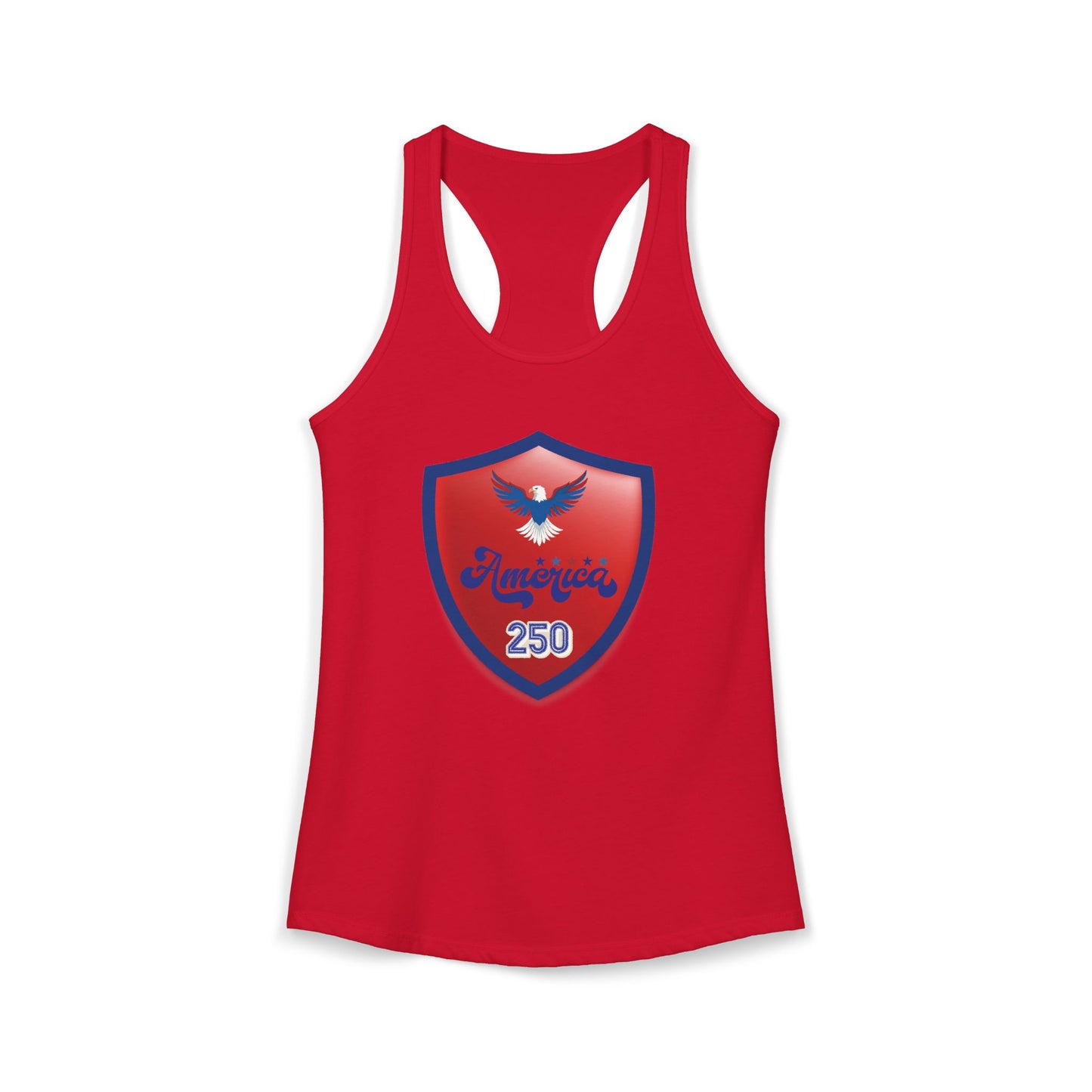 "America 250 Racerback" Tank — Women's Patriotic USA Anniversary Tank Top