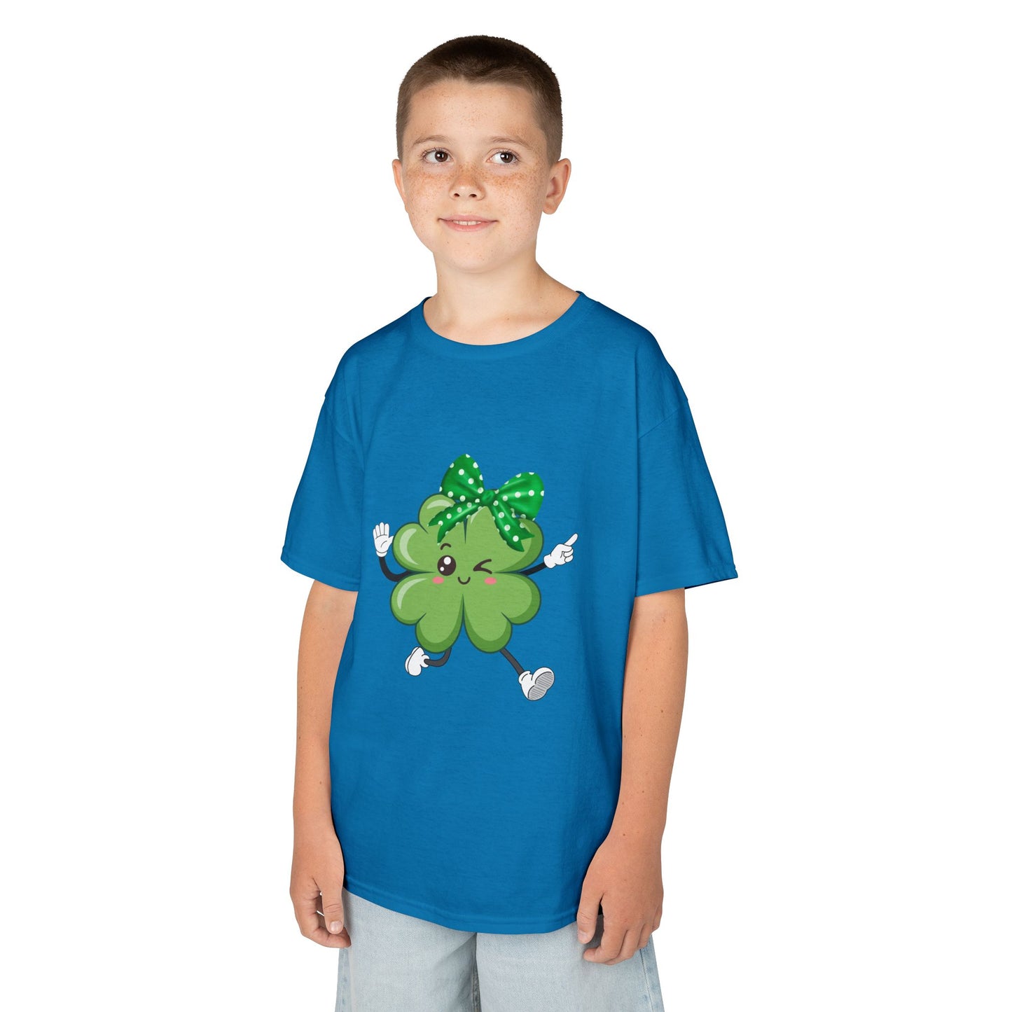 Cute "Dancing Lucky Shamrock" Kids T-Shirt — Celebrate St. Patrick’s Day With This Fun Tee!