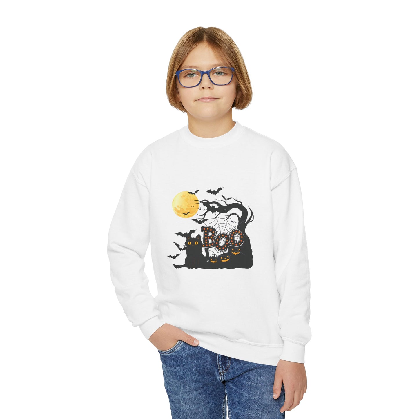 "Boo Sweatshirt", Kids Halloween Sweatshirt