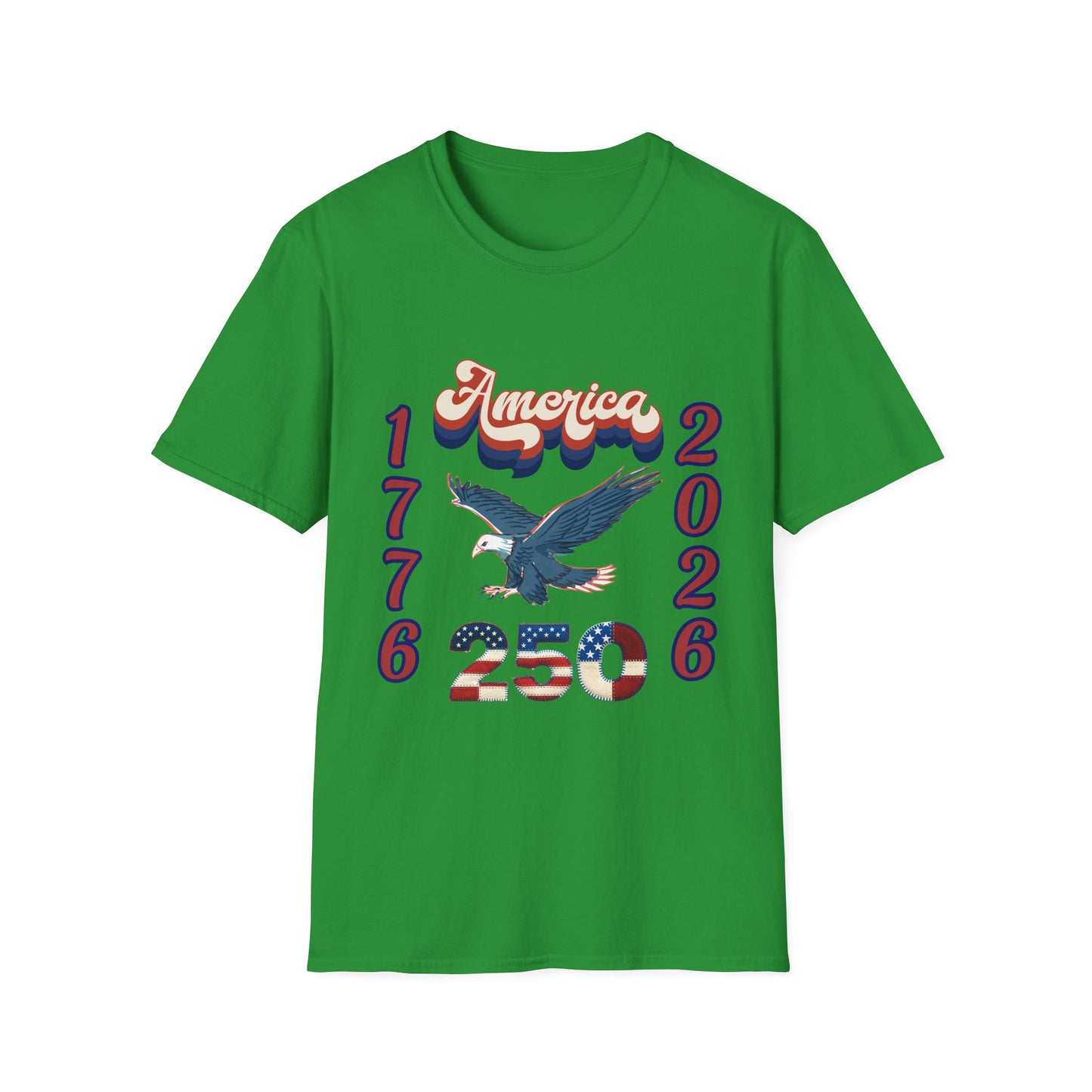 America 1776–2026 Patriotic T-Shirt — Soaring Eagle & Retro Script ,250th Anniversary Tee