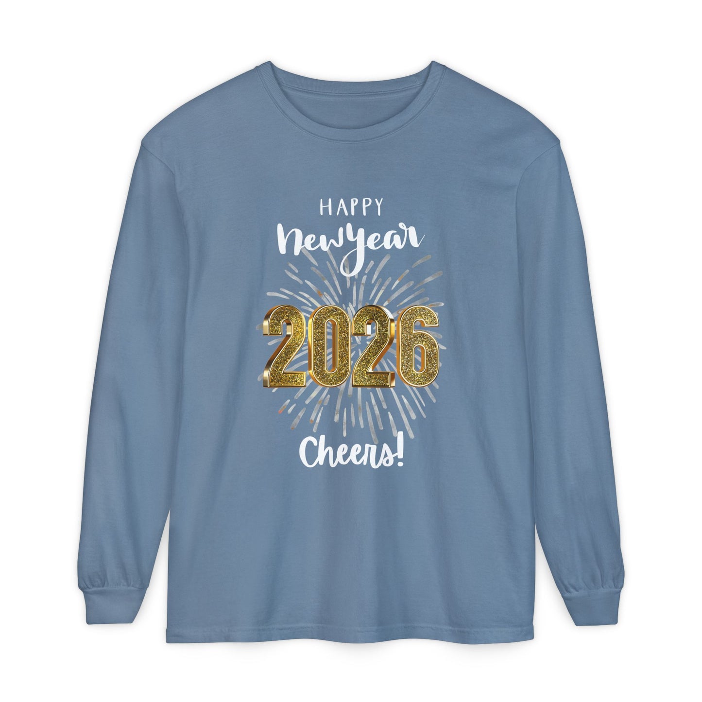 "2026 Happy New Year-Cheers!" Unisex Long Sleeve Tee