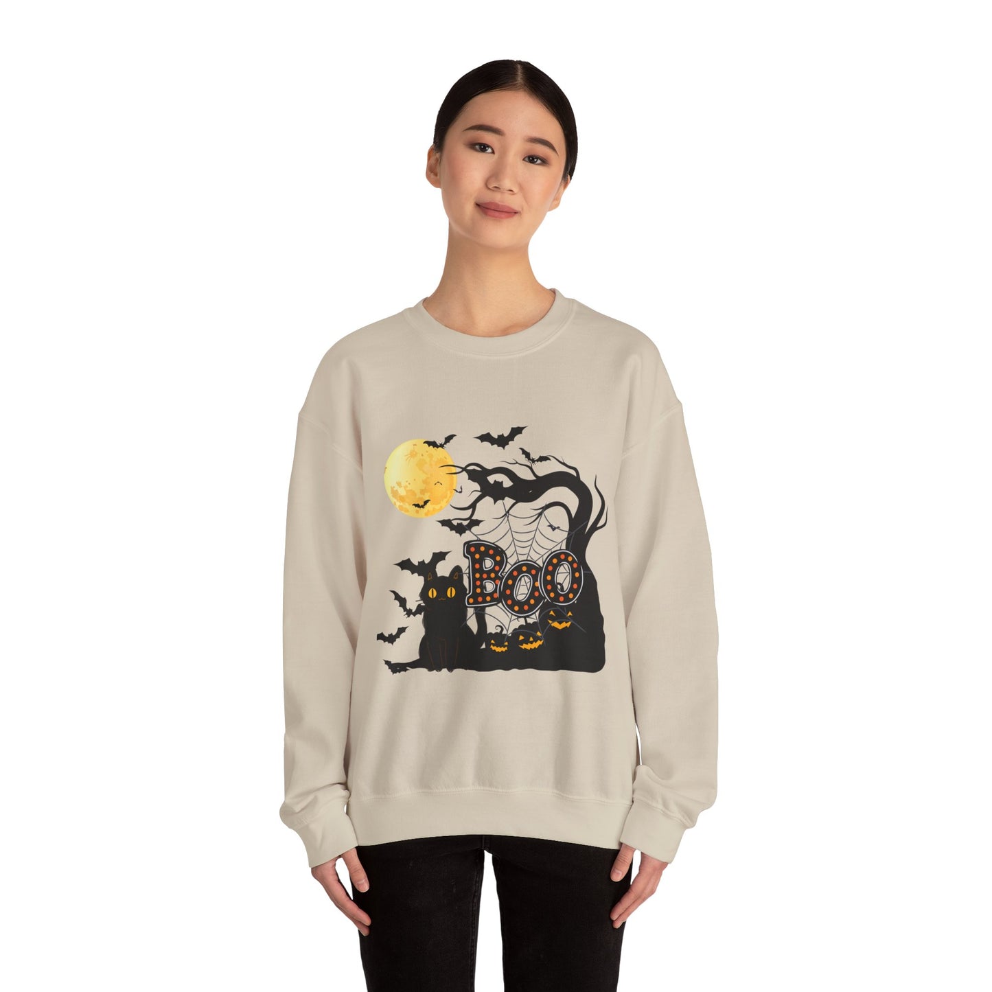 "Boo", Unisex Heavy Blend™ Crewneck Sweatshirt