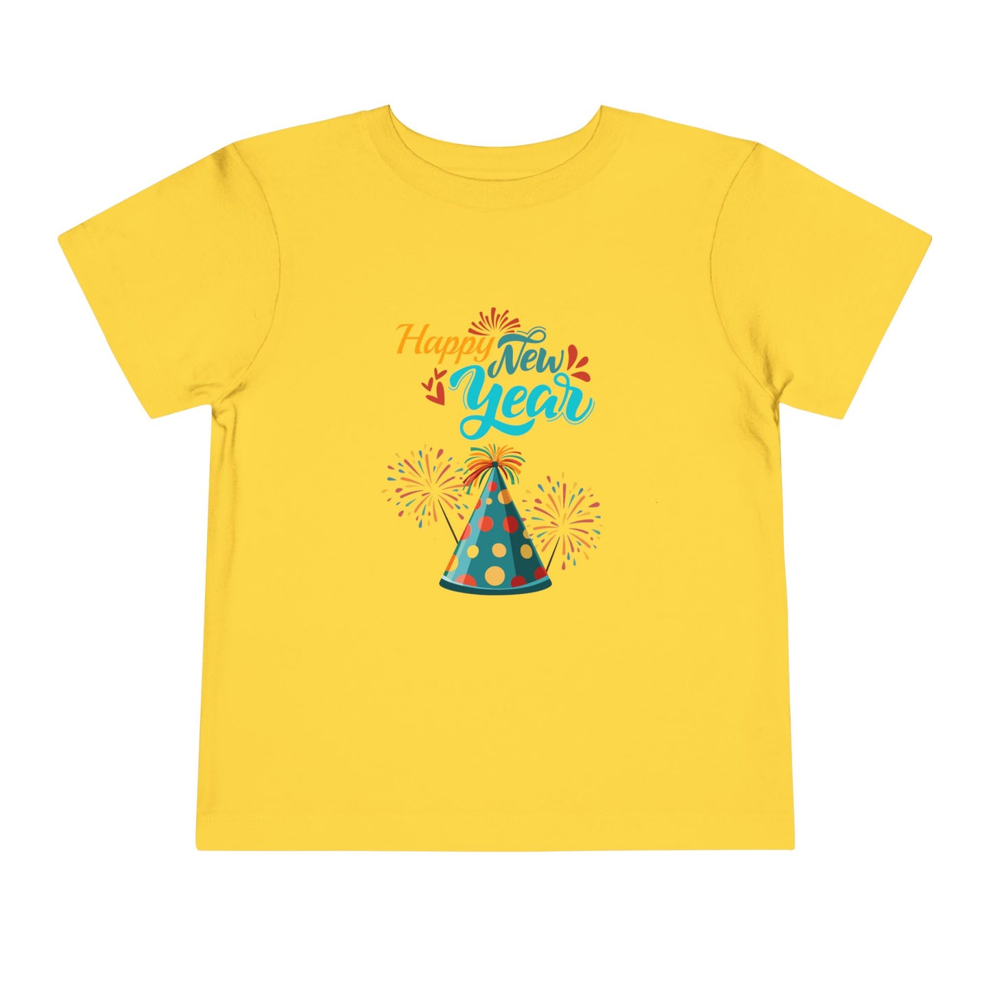 "Happy New Year" Party Hat , Toddler/Kids Tee.  The Little Ones Will Love Wearing This Colorful And Fun Tee Shirt!