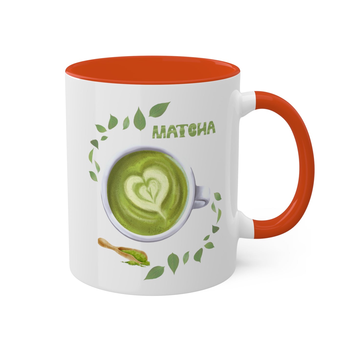 "Matcha Lover" Colorful Accent Mugs, 11 oz