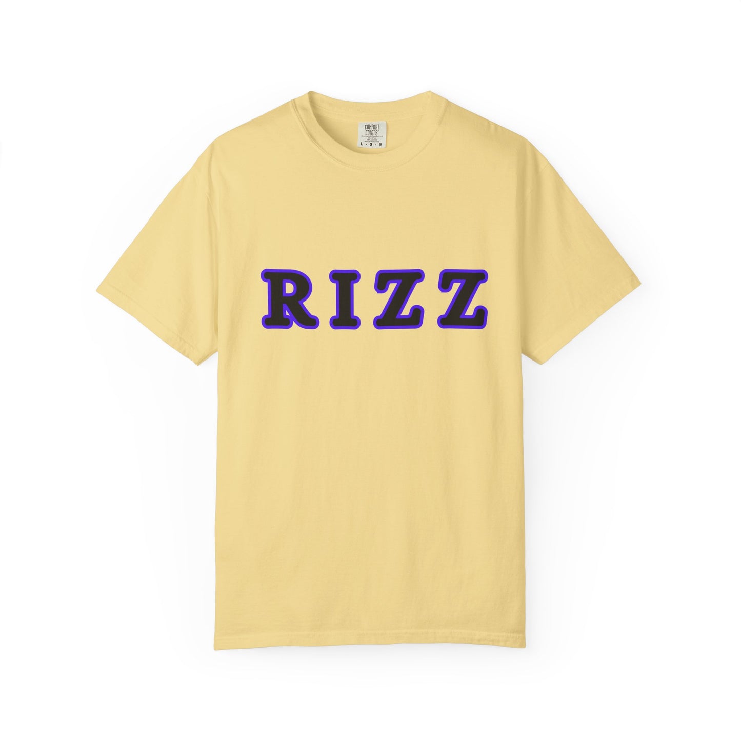 "RIZZ"  our custom designed Unisex T-shirt  with front and back graphics. A Trendy Acronym Tee that is sure to get attention!