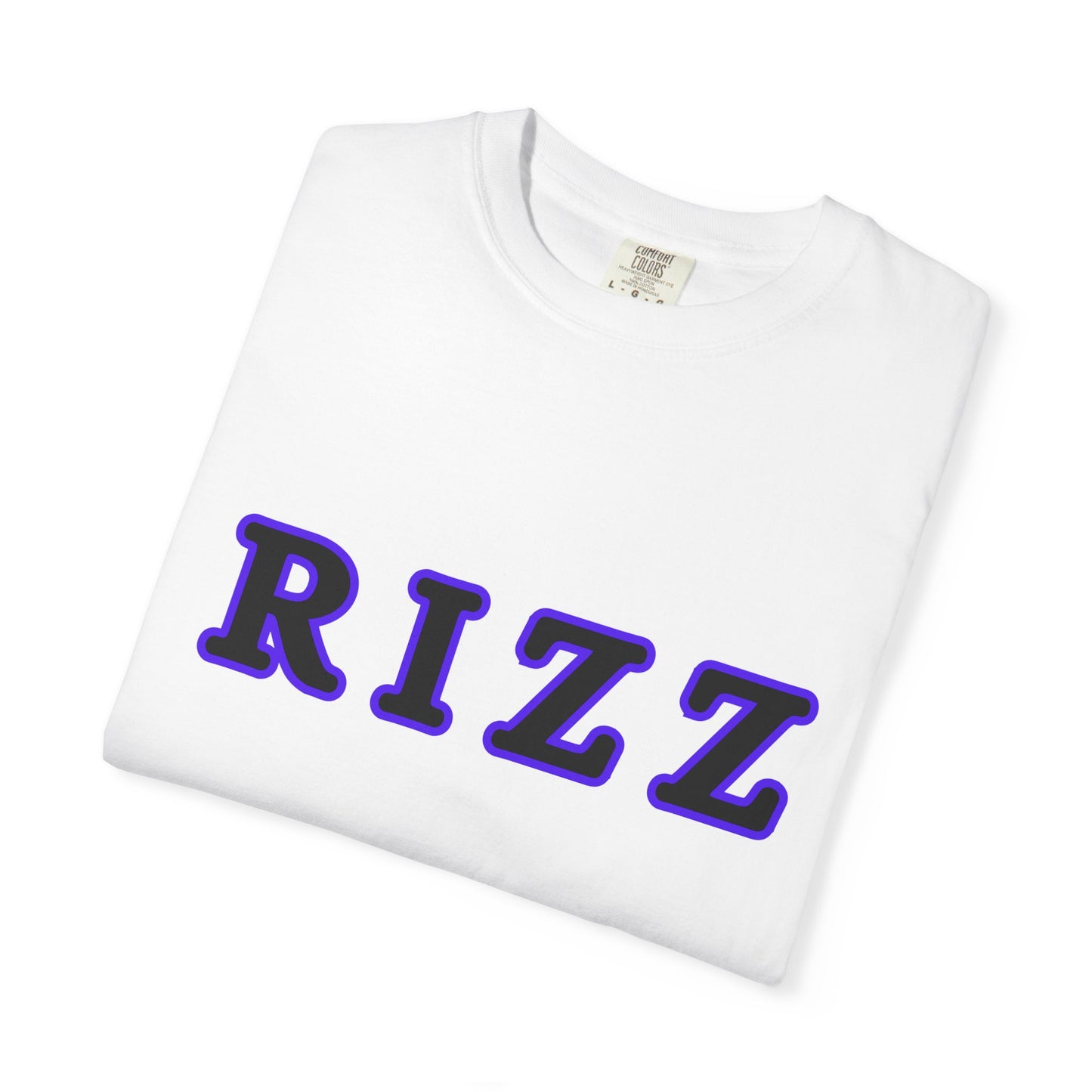 "RIZZ"  our custom designed Unisex T-shirt  with front and back graphics. A Trendy Acronym Tee that is sure to get attention!