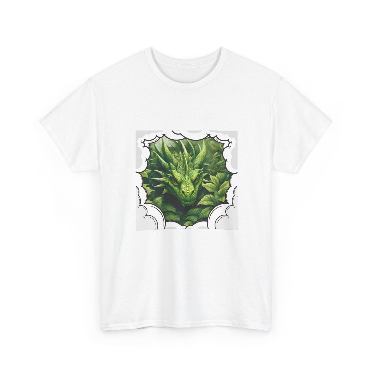 Green Dragon-Comic Book Style, Unisex Heavy Cotton Tee