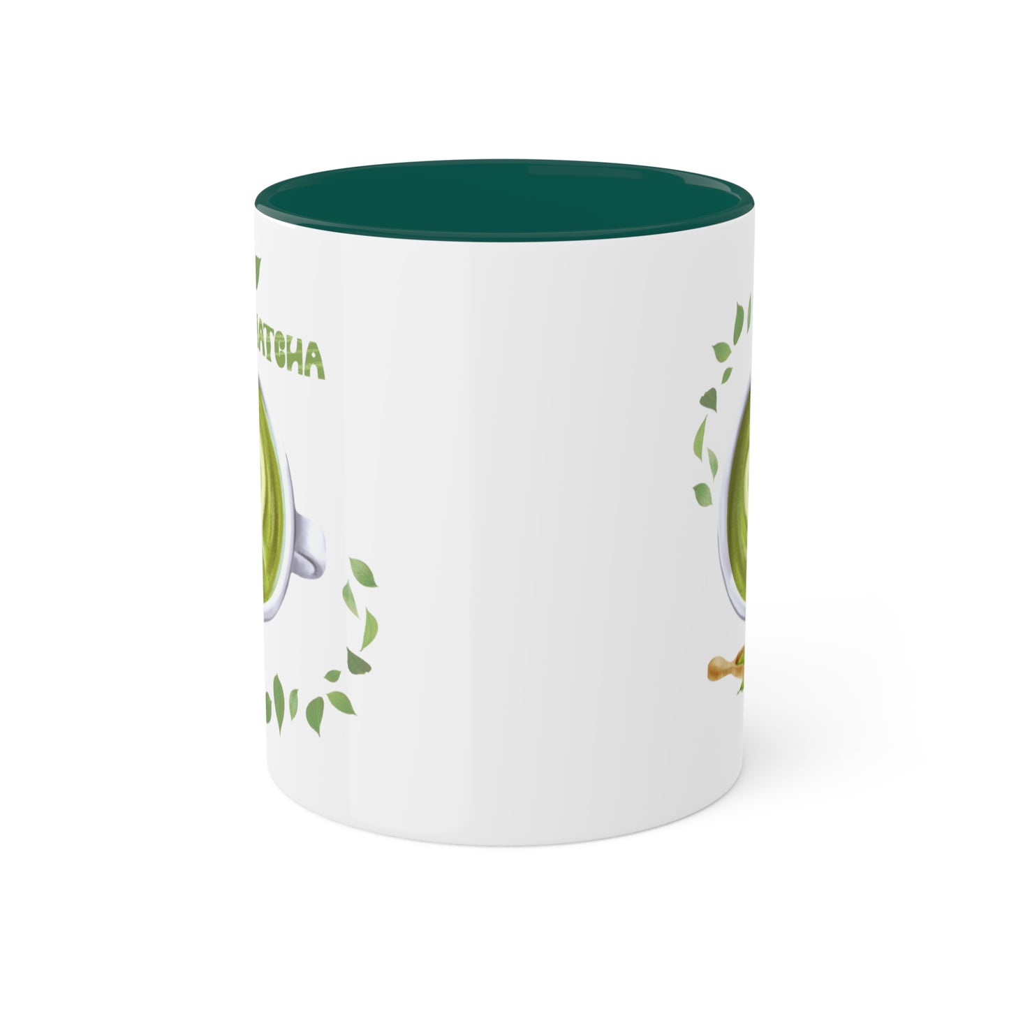 "Matcha Lover" Colorful Accent Mugs, 11 oz