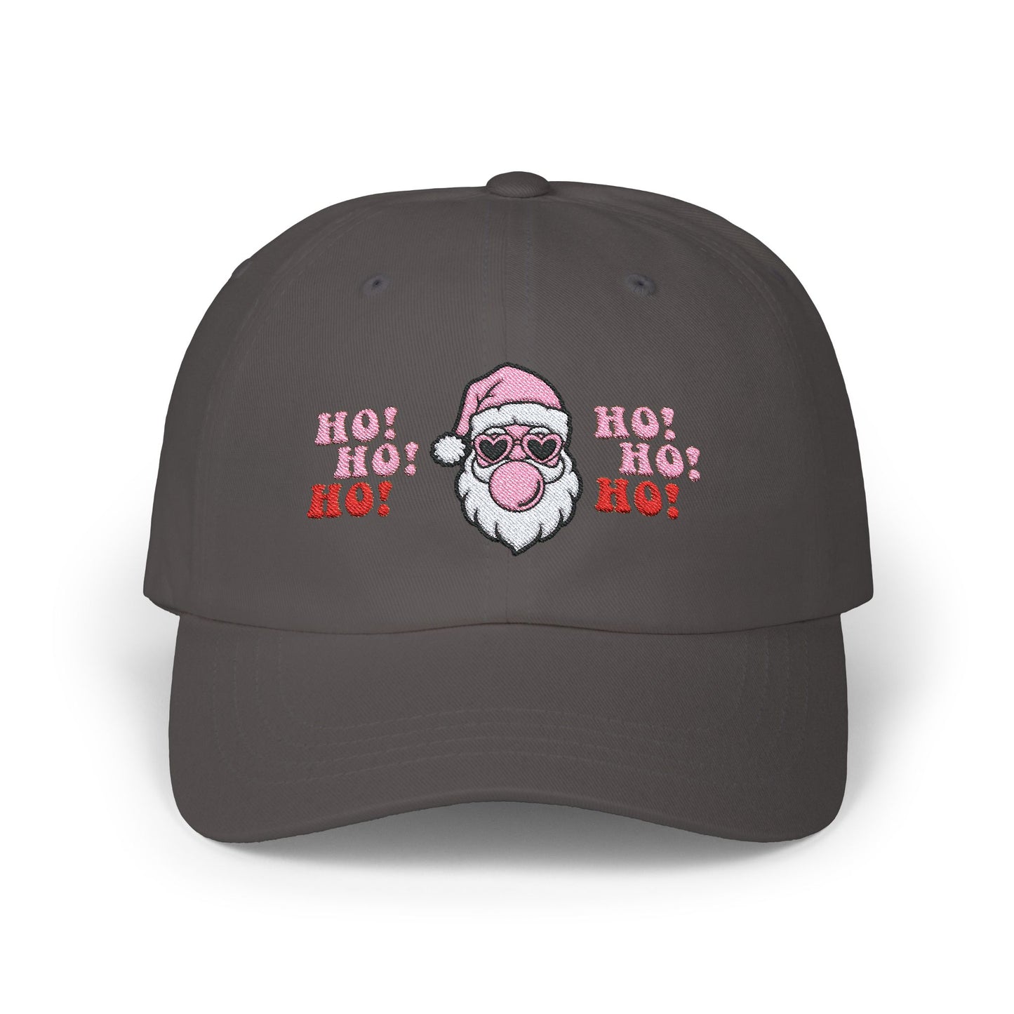 "Bubblegum Santa-Ho, Ho, Ho" Embroidered Dad Cap, #1