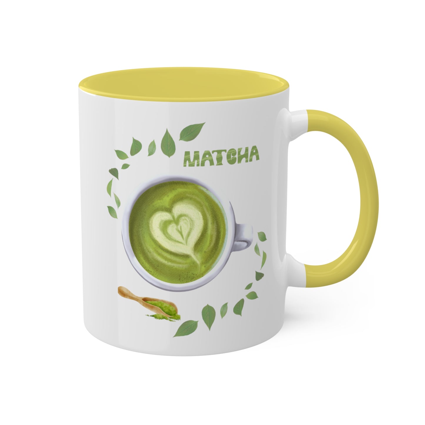 "Matcha Lover" Colorful Accent Mugs, 11 oz