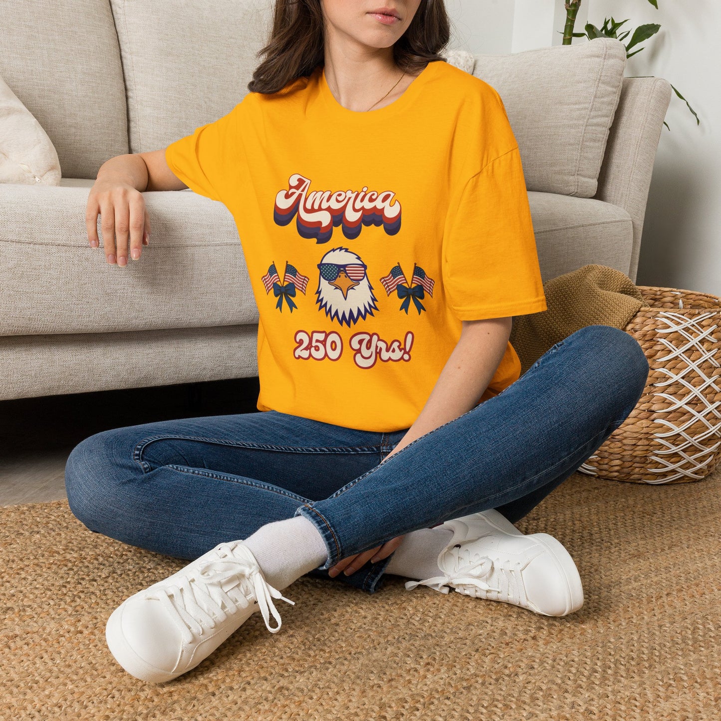 Retro Eagle 4th of July Patriotic T-Shirt — America 250 Years Tee