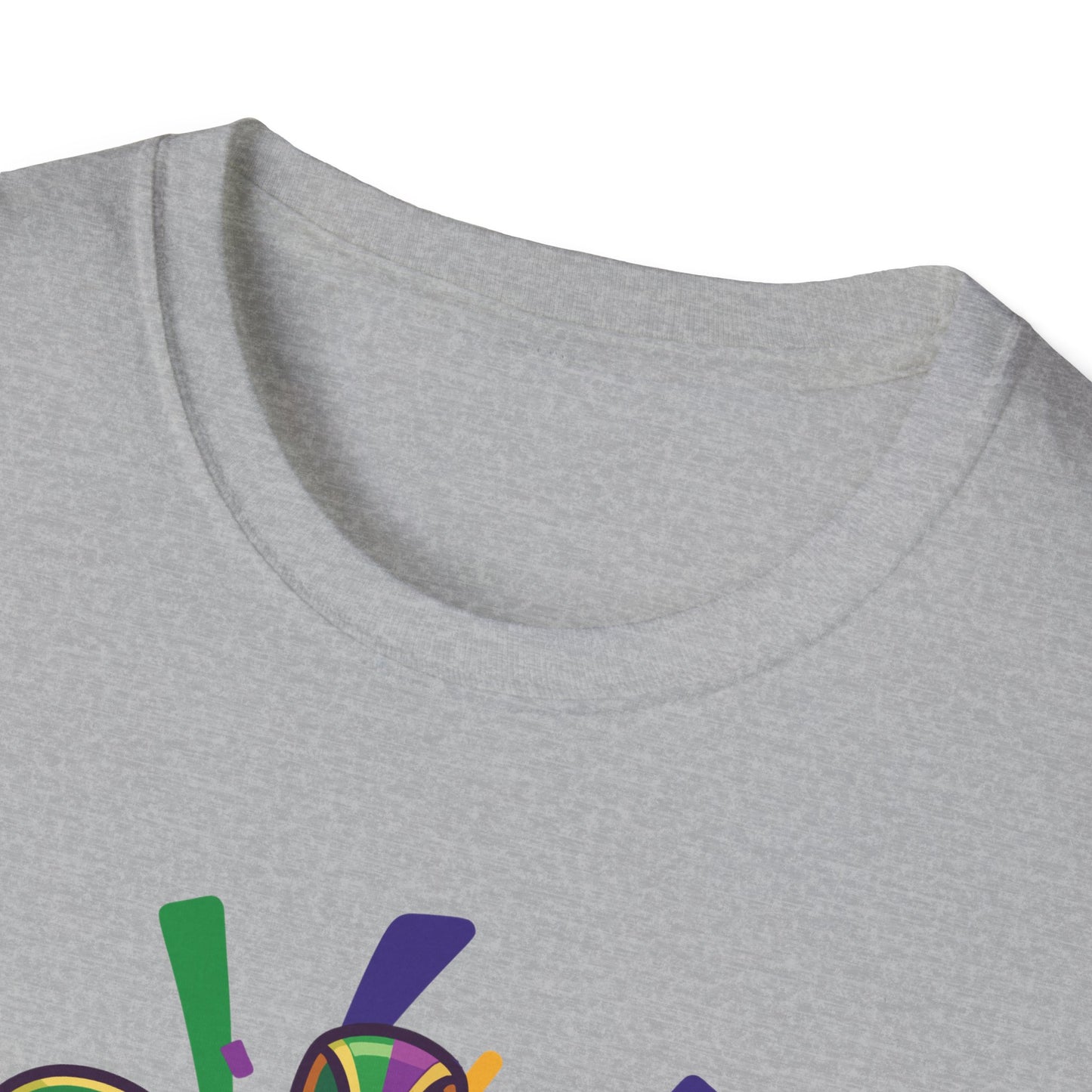 "Mardi Gras Jester Crown" T-Shirt — Colorful, Festive Tee To Wear Alone Or Layered Under A Jacket While Enjoying The Festivities!