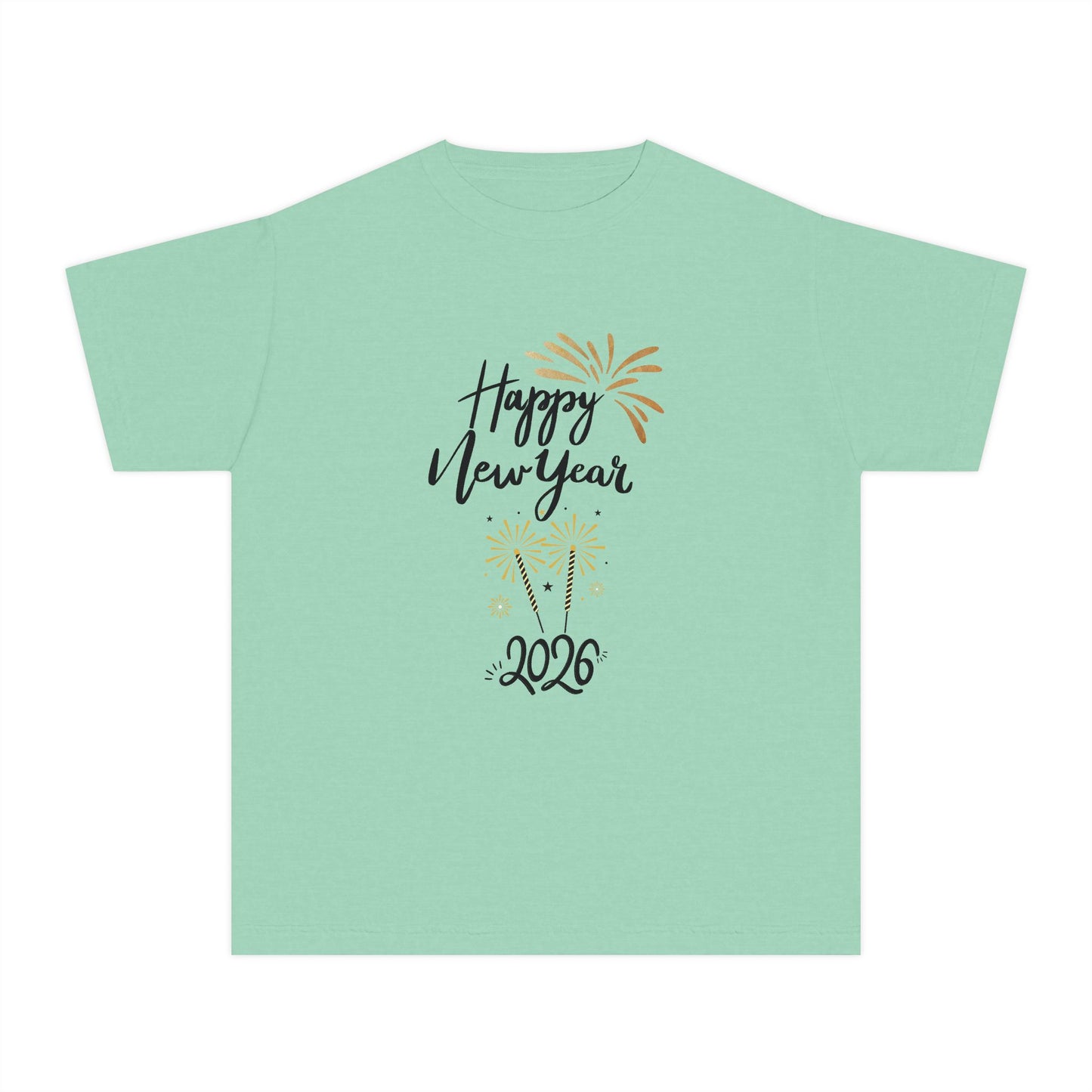 Happy New Year 2026 Youth Tee — Kids' Fireworks Celebration T-Shirt They Will Love To Wear On That Special Day!