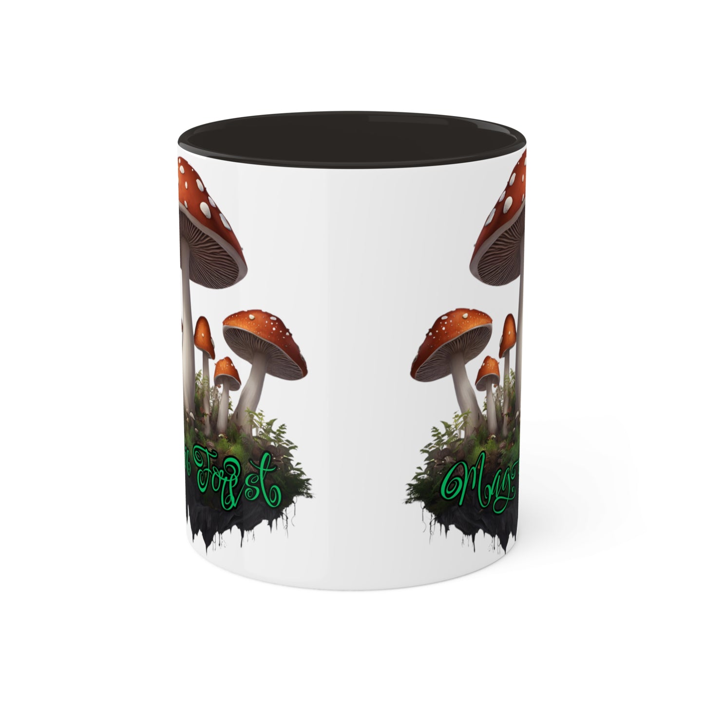 "Floating Magic Forest"  White with Colorful Accents, 11 oz Mug