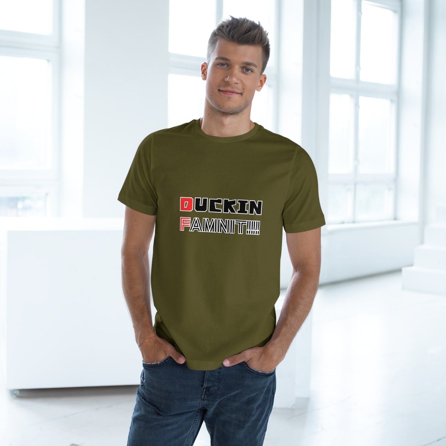 "DUCKIN FAMNIT!!!" Unisex T-shirt