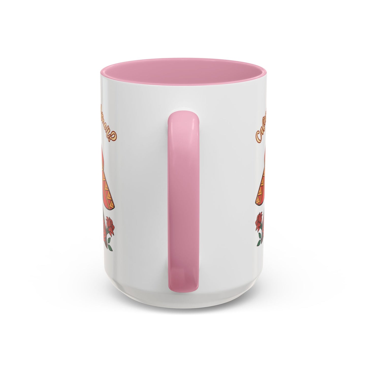 "Cafecito Mi Amor?" -El Hombre, Sugar Skull Style, White Ceramic Mugs with Colorful Accents (11oz/15oz)