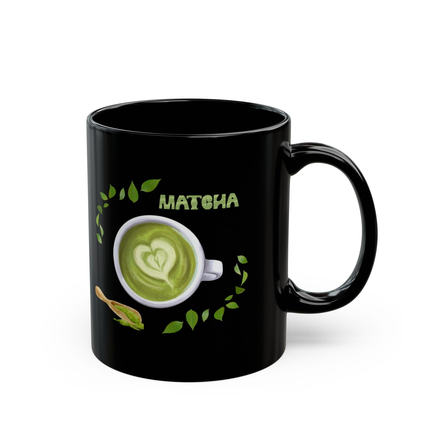 "Matcha Lover"  11 oz Black Mug