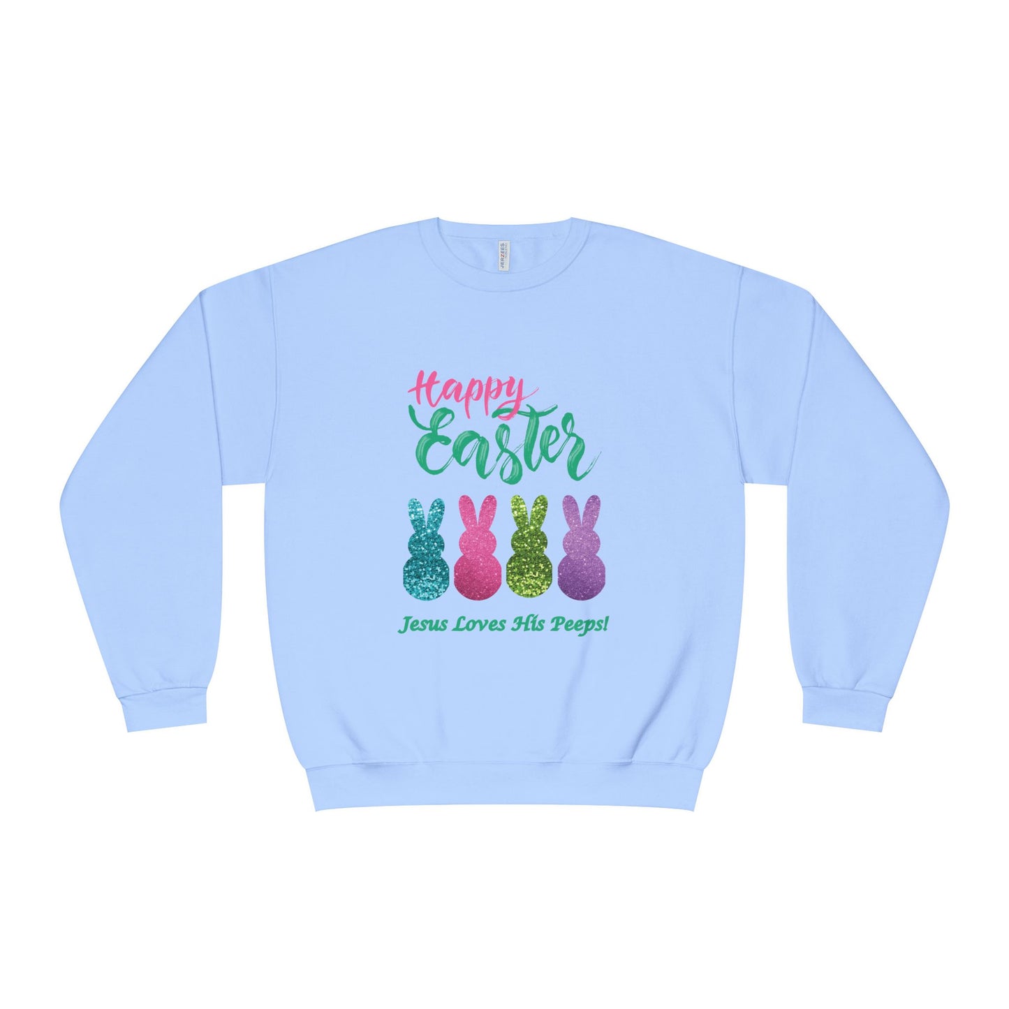 "Happy Easter-Jesus Loves His Peeps!", Unisex NuBlend® Crewneck Sweatshirt