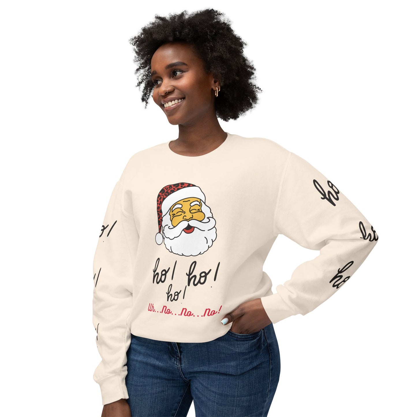 "Ho! HO! HO!-Fully Loaded" Unisex Lightweight Crewneck Sweatshirt