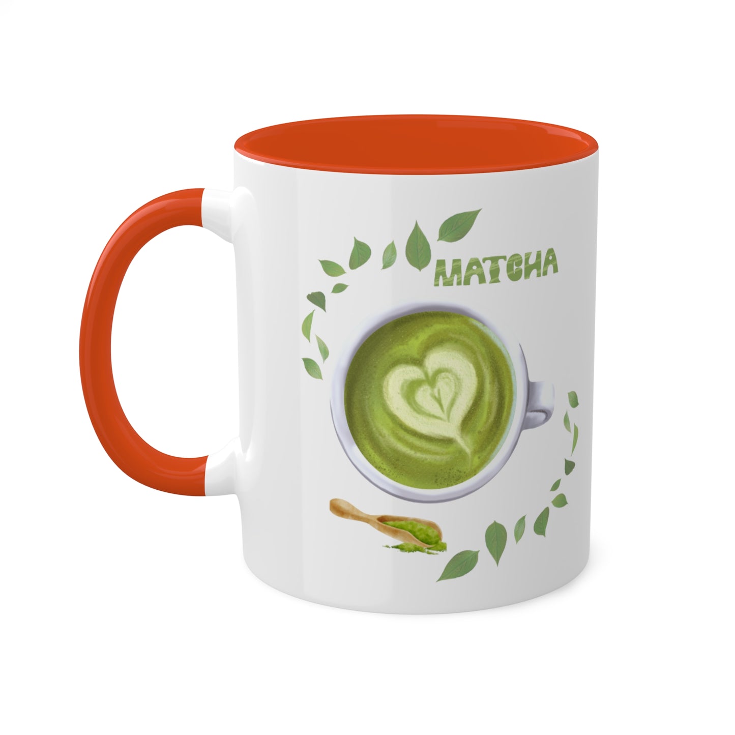 "Matcha Lover" Colorful Accent Mugs, 11 oz