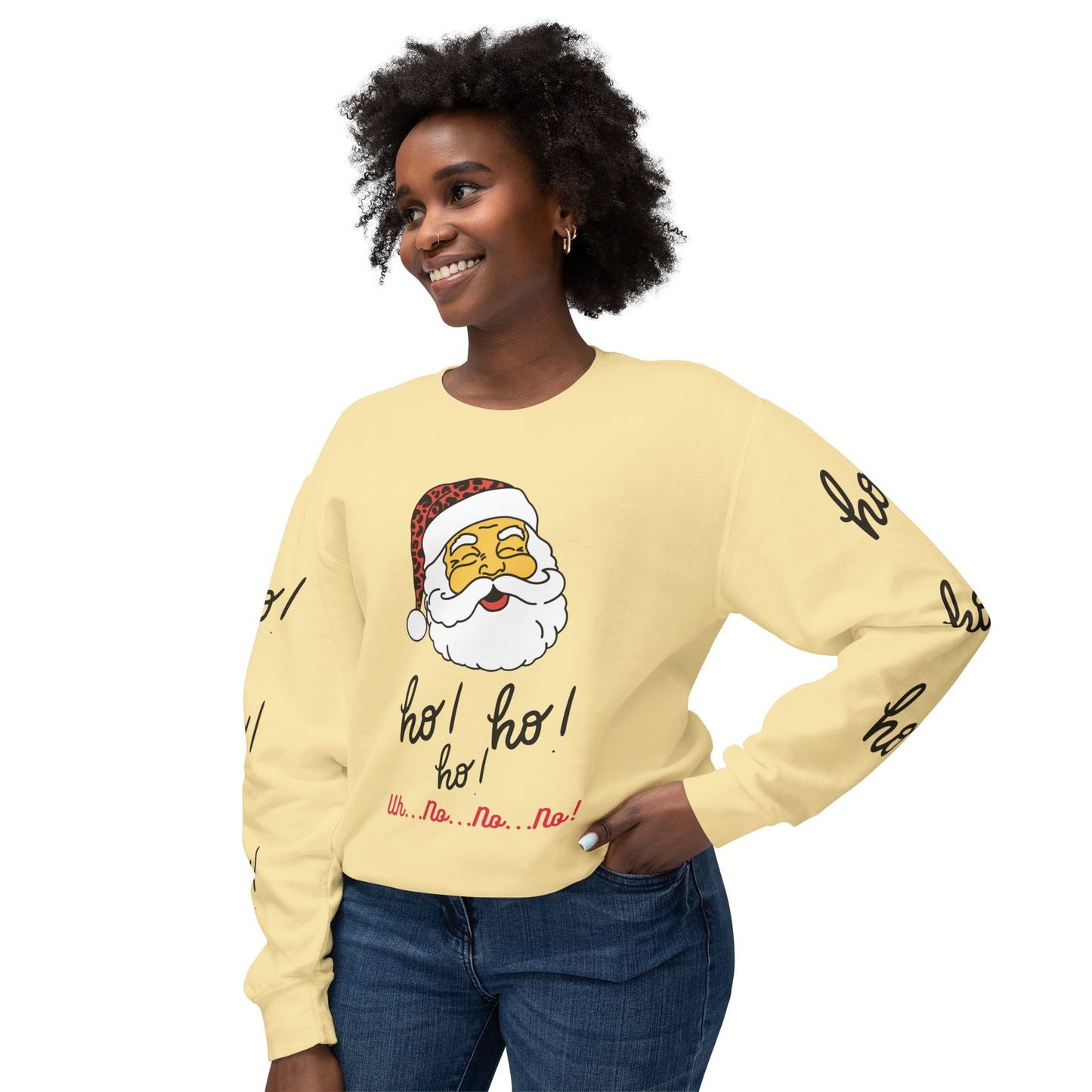 "Ho! HO! HO!-Fully Loaded" Unisex Lightweight Crewneck Sweatshirt