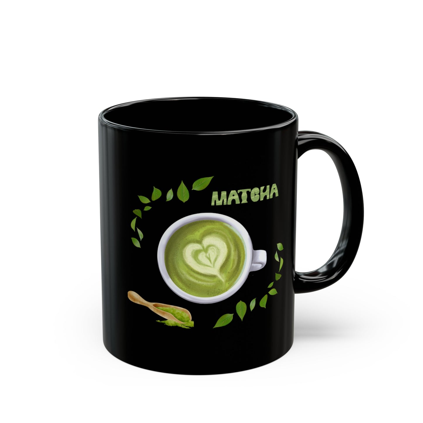 "Matcha Lover"  11 oz Black Mug