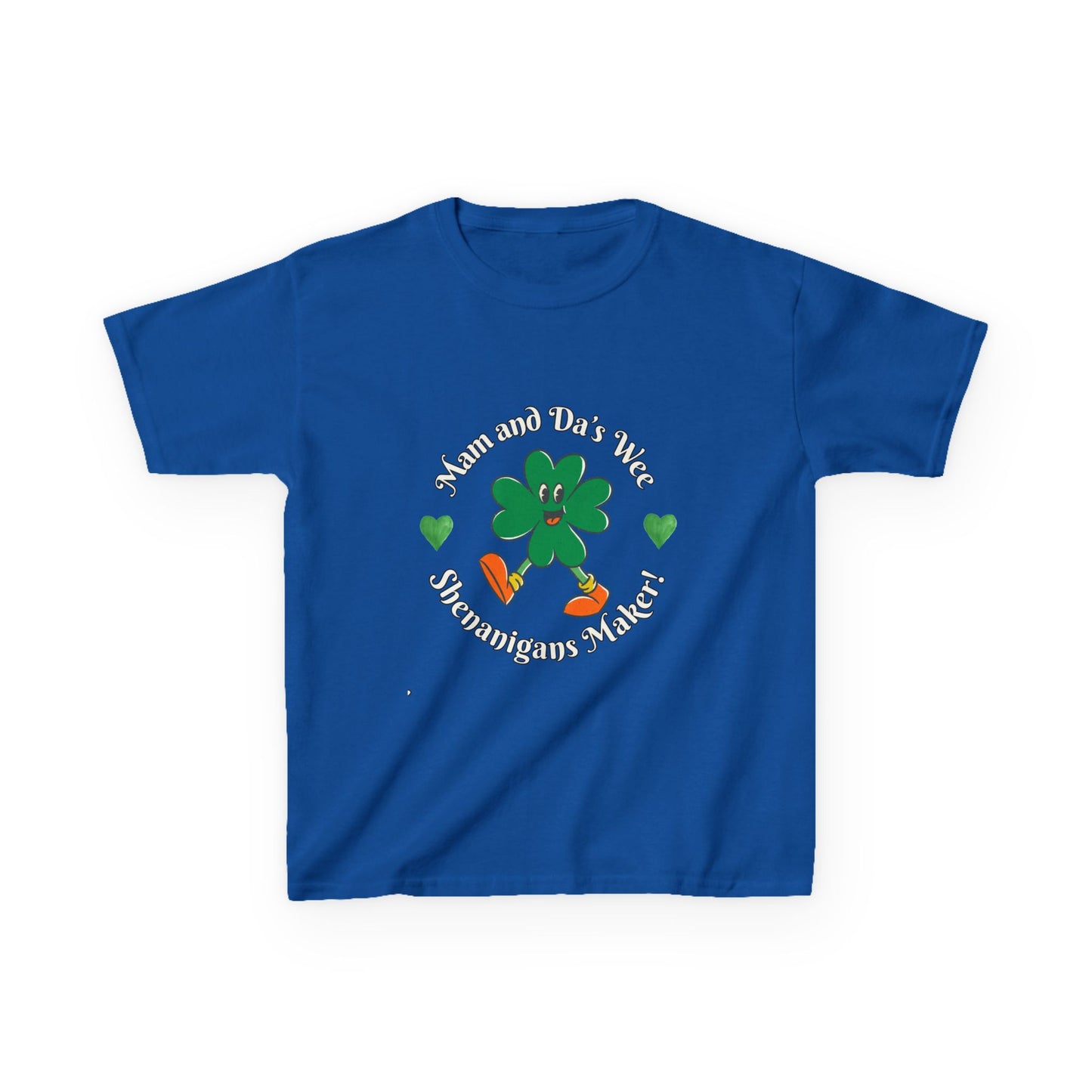 "Mam and Da's Wee Shenanigans Maker" Kids/Youth Heavy Cotton Tee.  A Fun Tee For The Kids To Wear Around St. Patrick's Day!