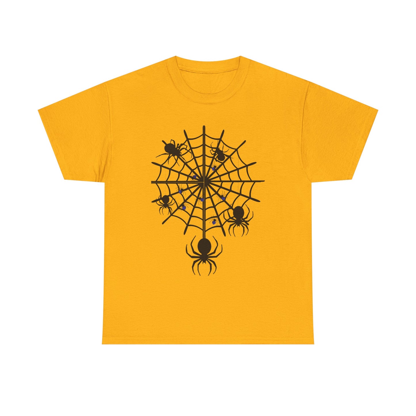 Spooky Halloween "Spiders Galore"  Unisex Heavy Cotton Tee, Halloween Shirt. Perfect for Haunted or Goth Parties!