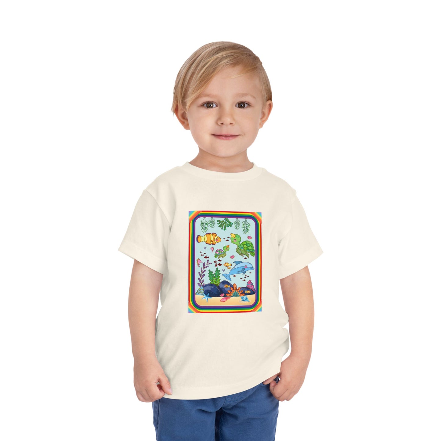 Toddler Tee — Colorful Underwater Sea Life Graphic